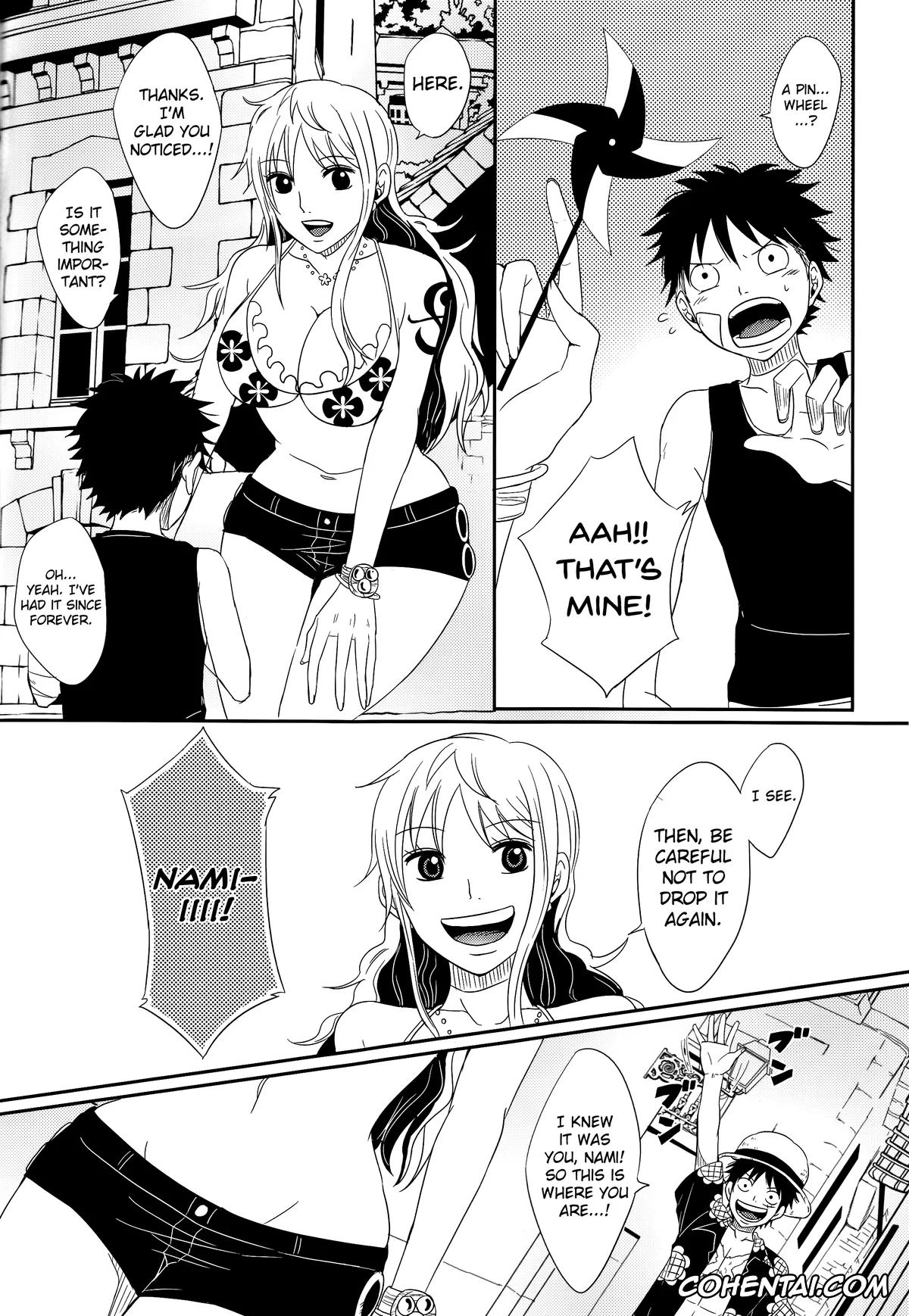 One Piece porno, Monkey D. Luffy porno, Nami porno, Koijikara Kazaguruma (One Piece), pagina 8