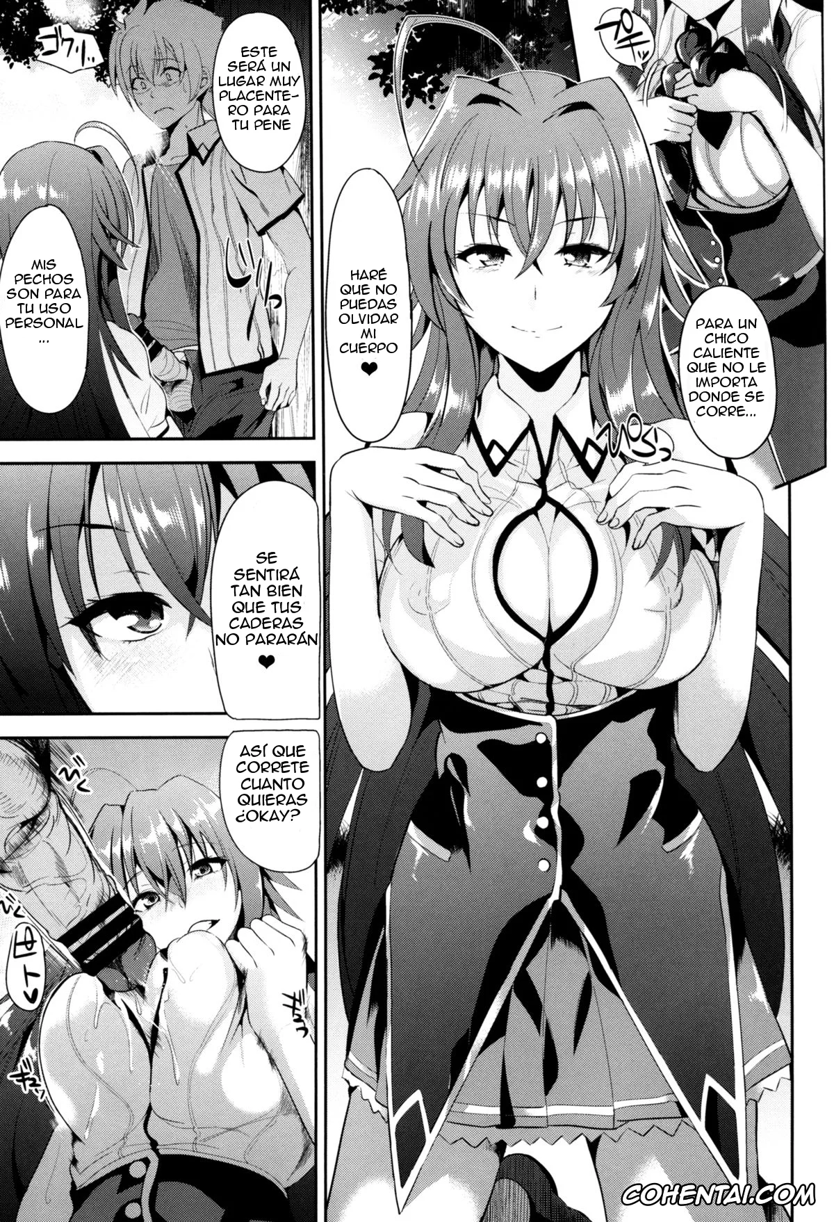 Highschool DxD porno, Akeno Himejima porno, Issei Hyoudou porno, Rias Gremory porno, Highschool Seishun Hakusho H+H (Highschool DxD), pagina 14