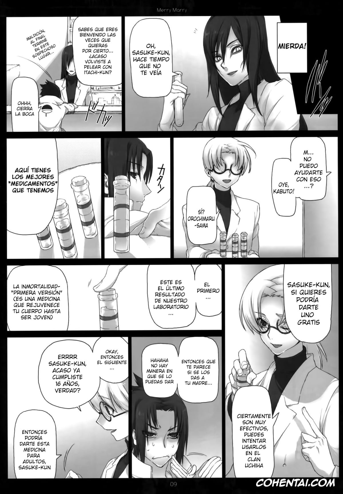 NARUTO hentai, Itachi Uchiha hentai, Sasuke Uchiha hentai, Merry Marry (NARUTO), pagina 9