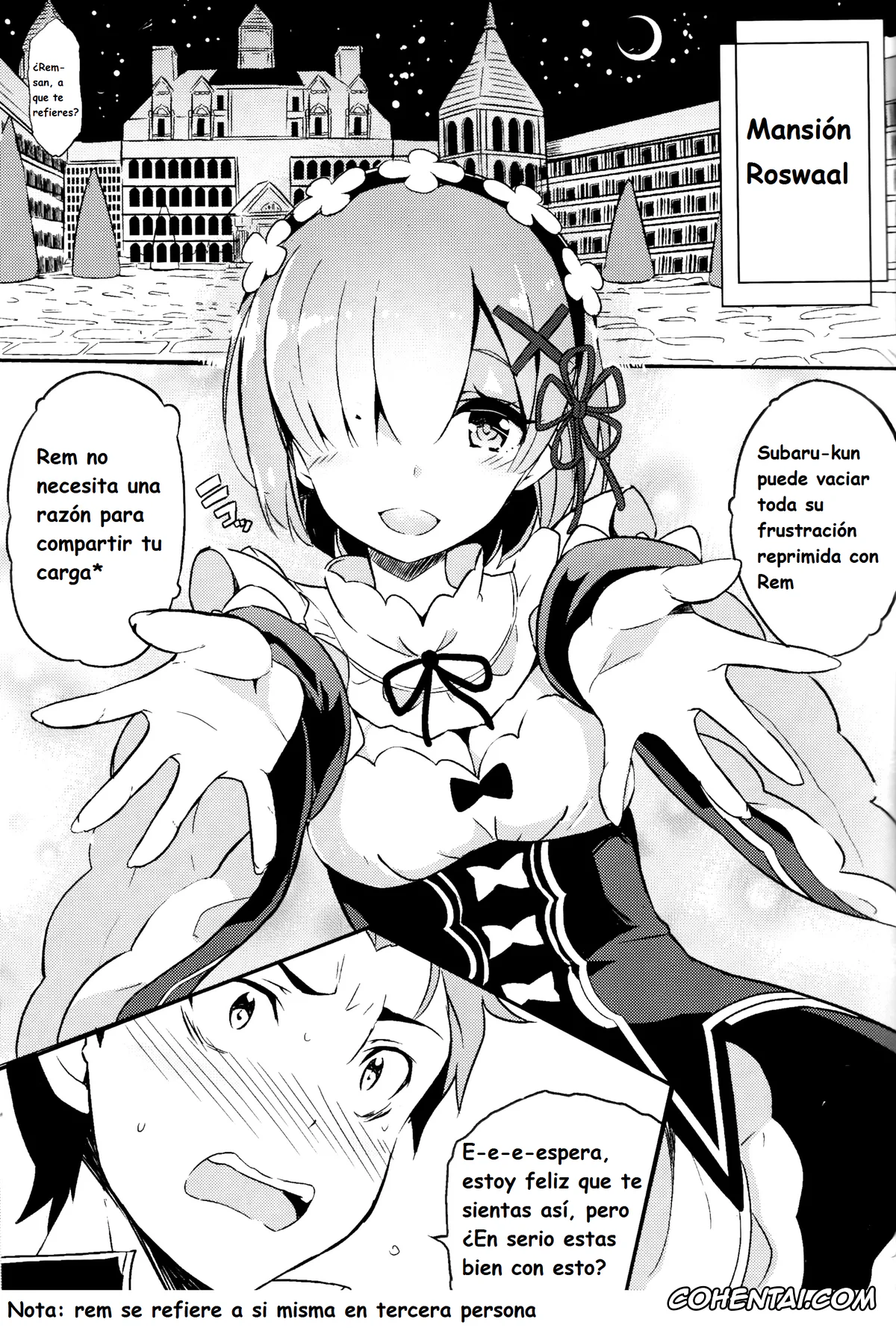 Re:Zero kara Hajimeru Isekai Seikatsu hentai, Rem hentai, Subaru Natsuki hentai, Rem no Kawaisa mo Onigakatteiru (Re:Zero kara Hajimeru Isekai Seikatsu), pagina 3