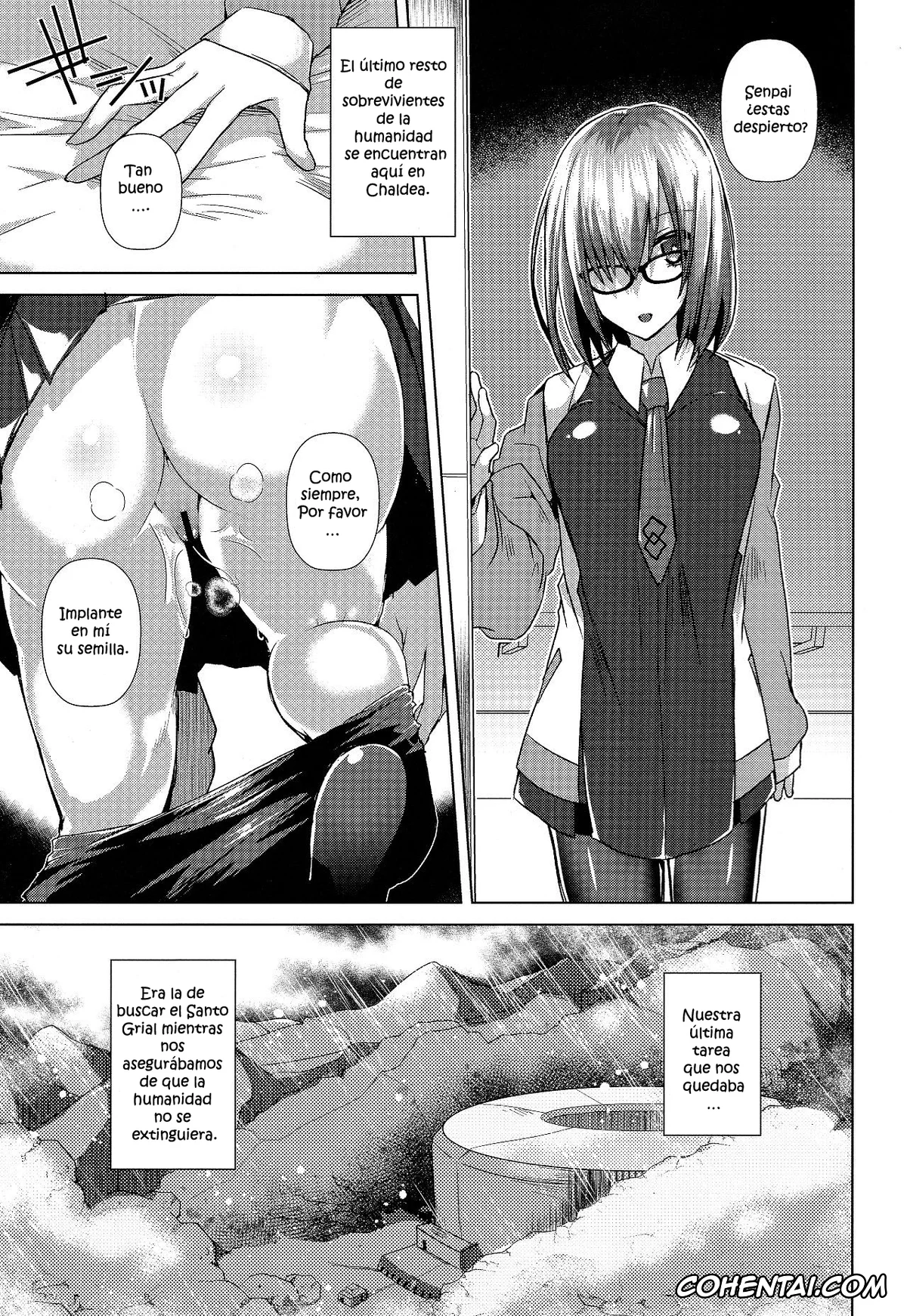 Fate/Grand Order hentai, Gudao | Ritsuka Fujimaru hentai, Shielder | Mash Kyrielight hentai, Zettai Ninshin Meirei (Fate/Grand Order), pagina 3