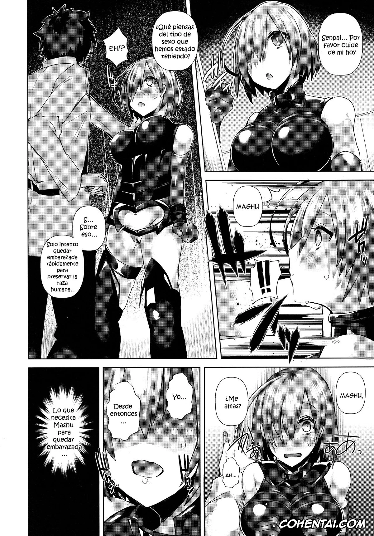 Fate/Grand Order hentai, Gudao | Ritsuka Fujimaru hentai, Shielder | Mash Kyrielight hentai, Zettai Ninshin Meirei (Fate/Grand Order), pagina 6