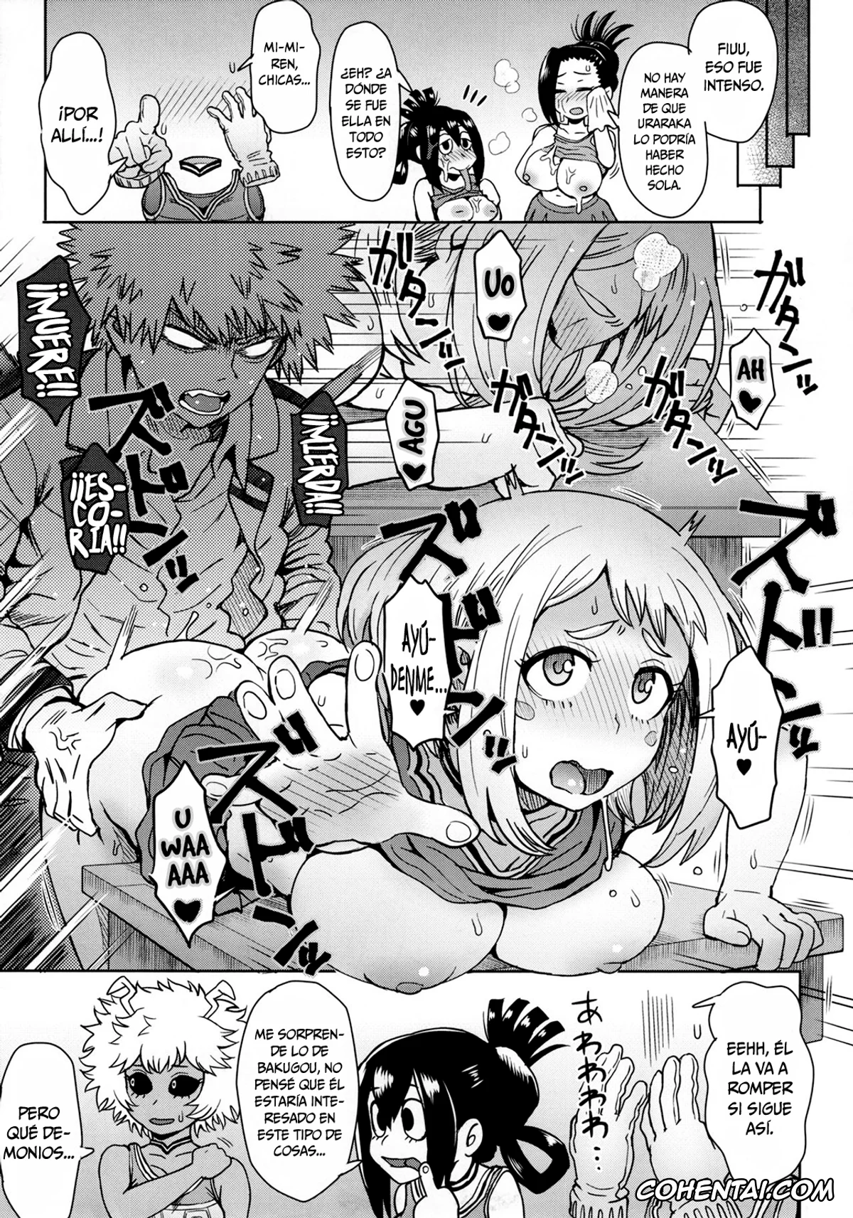 My Hero Academia | Boku No Hero Academia hentai, Izuku Midoriya hentai, Katsuki Bakugou hentai, Mina Ashido hentai, Momo Yaoyorozu hentai, Ochako Uraraka hentai, Tooru Hagakure hentai, Tsuyu Asui hentai, Uraraka Ura Fuzoku (Boku no Hero Academia), pagina 18
