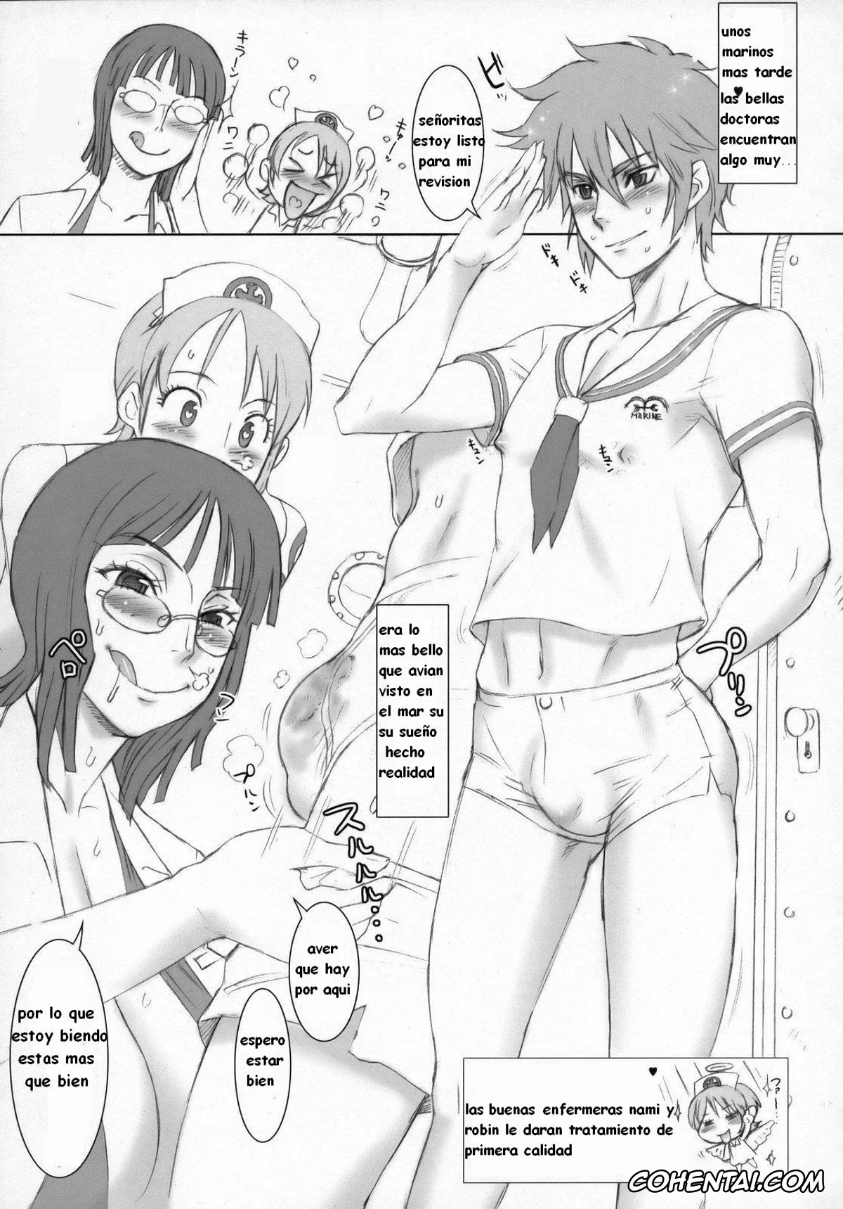 One Piece hentai, Nami hentai, Nico Robin hentai, Vivi Nefertari hentai, Nippon Practice 2 (One Piece), pagina 6