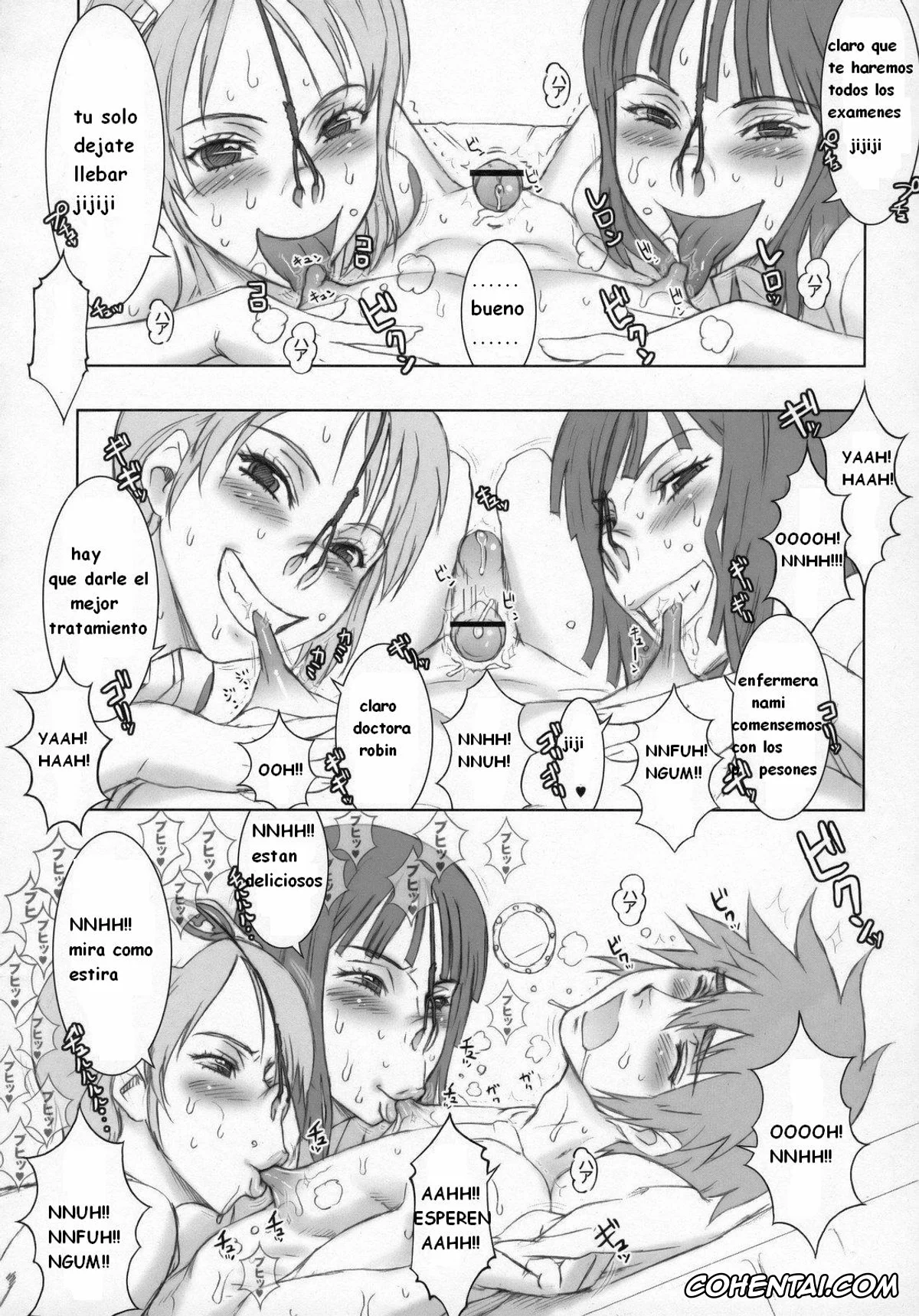 One Piece hentai, Nami hentai, Nico Robin hentai, Vivi Nefertari hentai, Nippon Practice 2 (One Piece), pagina 9