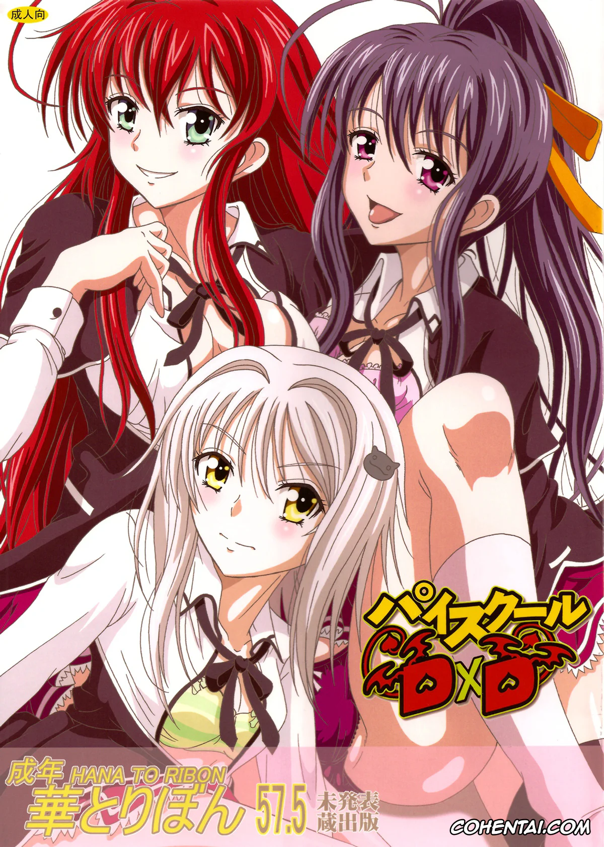 Highschool DxD xxx, Akeno Himejima xxx, Asia Argento xxx, Issei Hyoudou xxx, Koneko Toujou xxx, Rias Gremory xxx, Seinen hana to ribon 57. 5 Paisukūru DxD (Highschool DxD), pagina 1