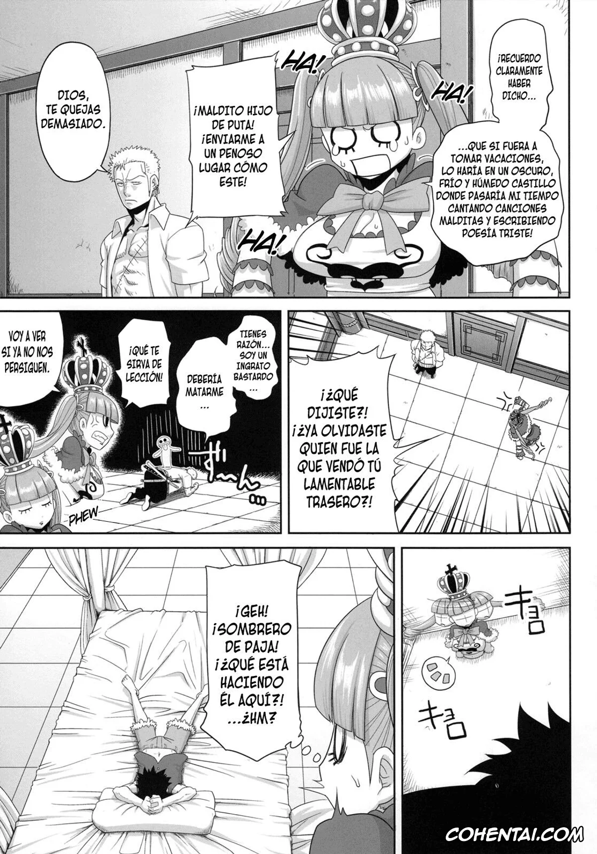 One Piece hentai, Boa Hancock hentai, Marguerite hentai, Monkey D. Luffy hentai, Perona hentai, Roronoa Zoro hentai, Through The Wall (One Piece), pagina 3
