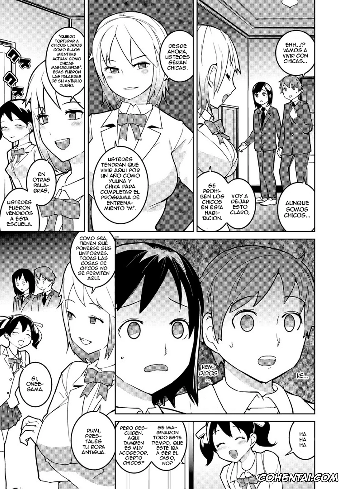 Original porno, Josou Mazo Danshi Kyousei Kyouiku Gakuen ~Futanari Shoujo-tachi ni Shitsuke Kerarete~, pagina 5