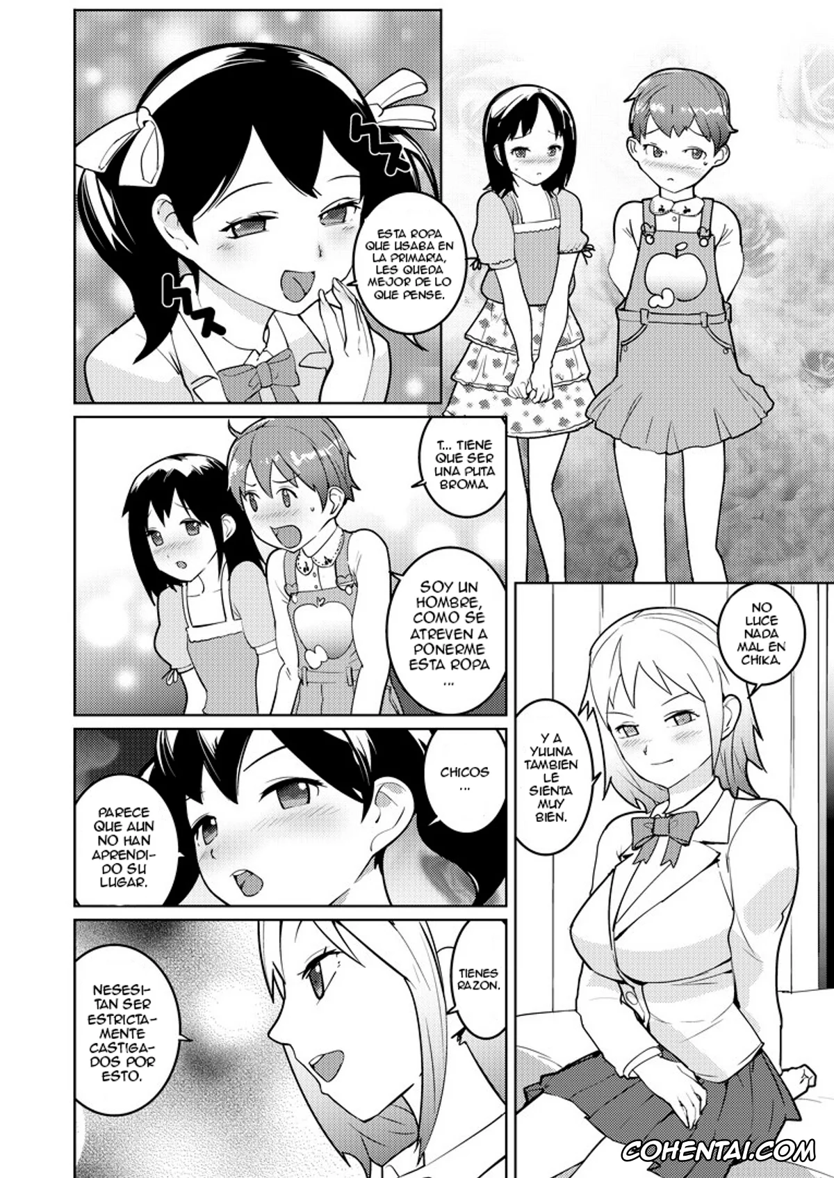 Original hentai, Josou Mazo Danshi Kyousei Kyouiku Gakuen ~Futanari Shoujo-tachi ni Shitsuke Kerarete~, pagina 6
