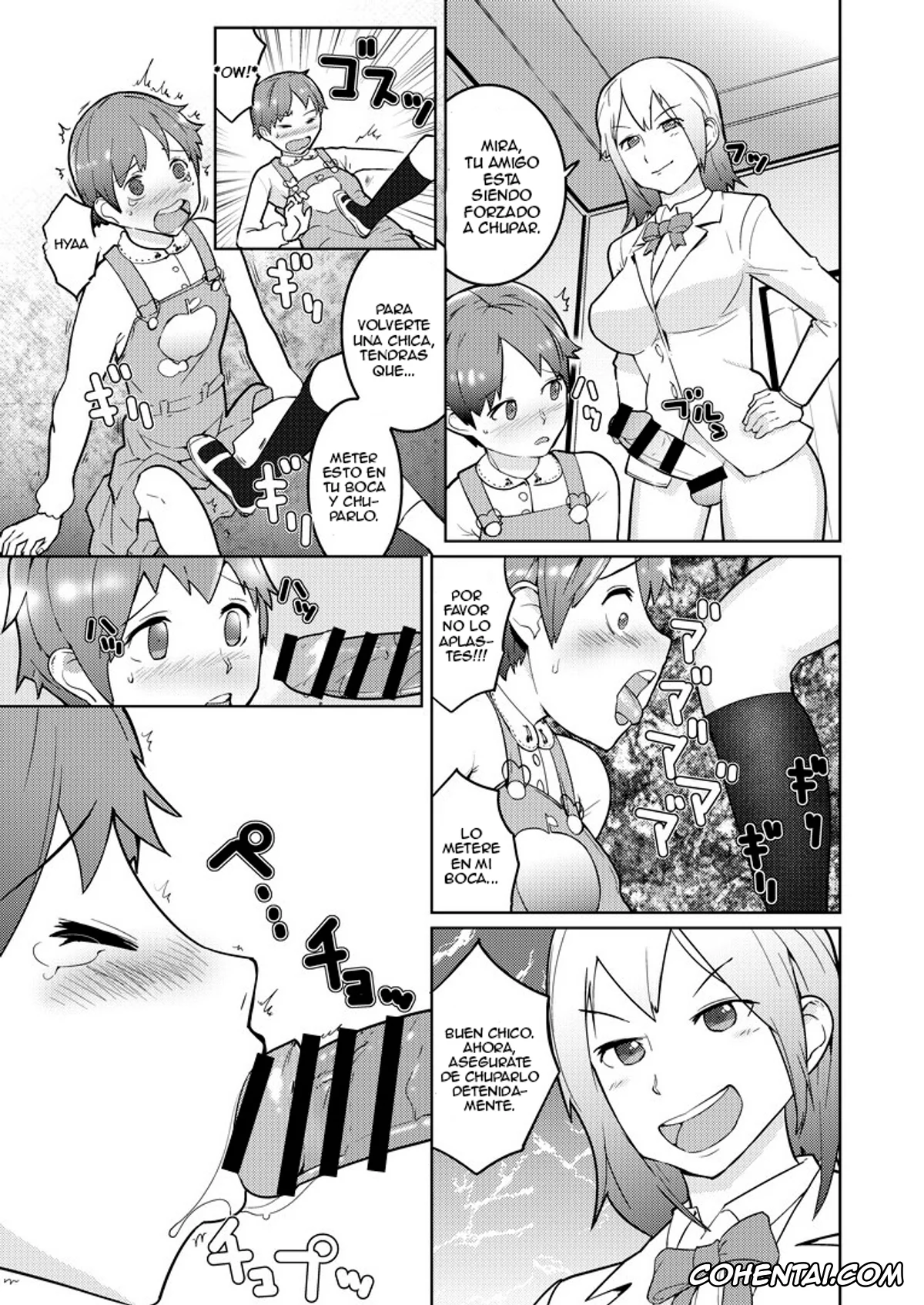 Original hentai, Josou Mazo Danshi Kyousei Kyouiku Gakuen ~Futanari Shoujo-tachi ni Shitsuke Kerarete~, pagina 9