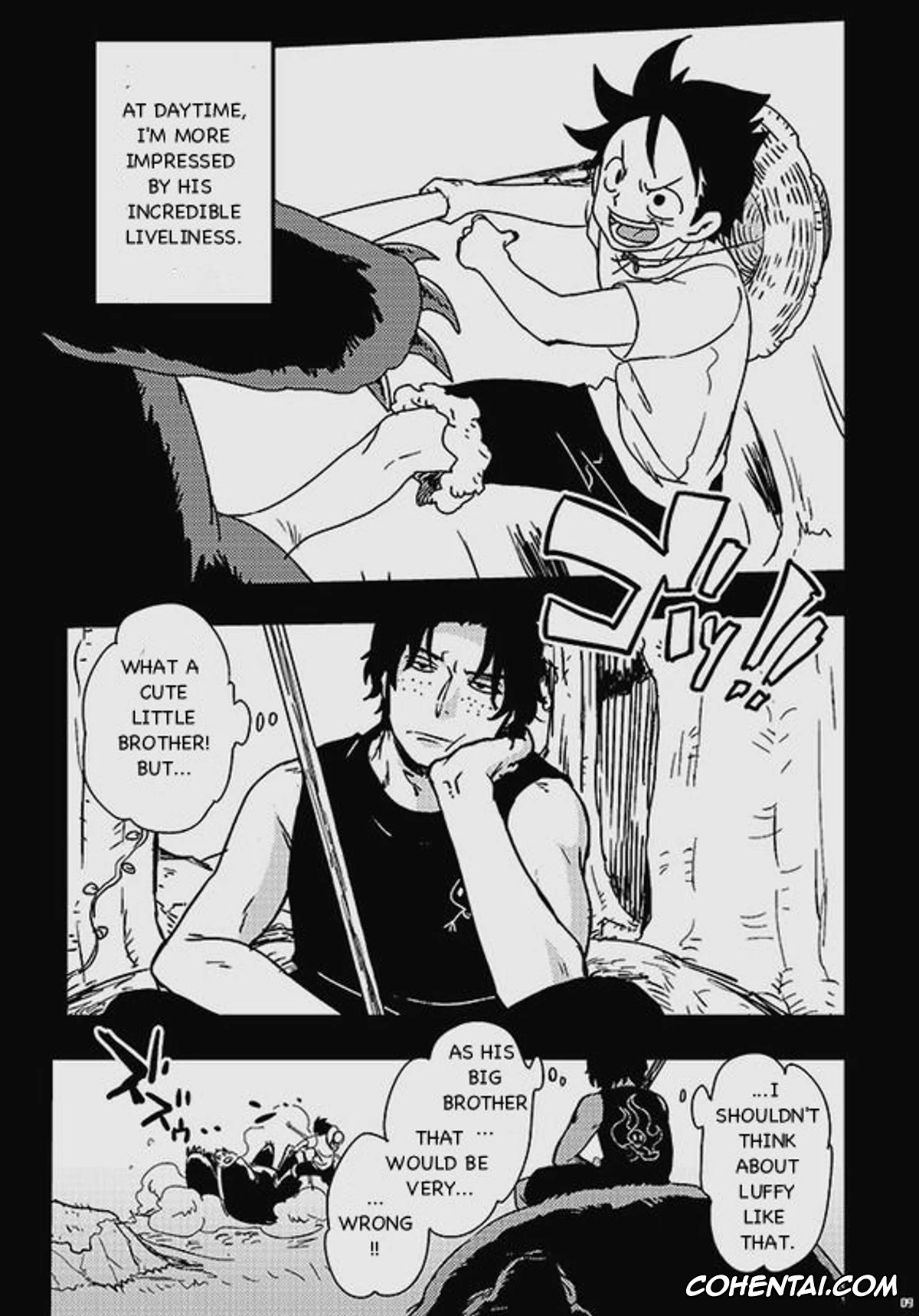 One Piece xxx, Monkey D. Luffy xxx, Portgas D. Ace xxx, Himitsu (One Piece), pagina 7