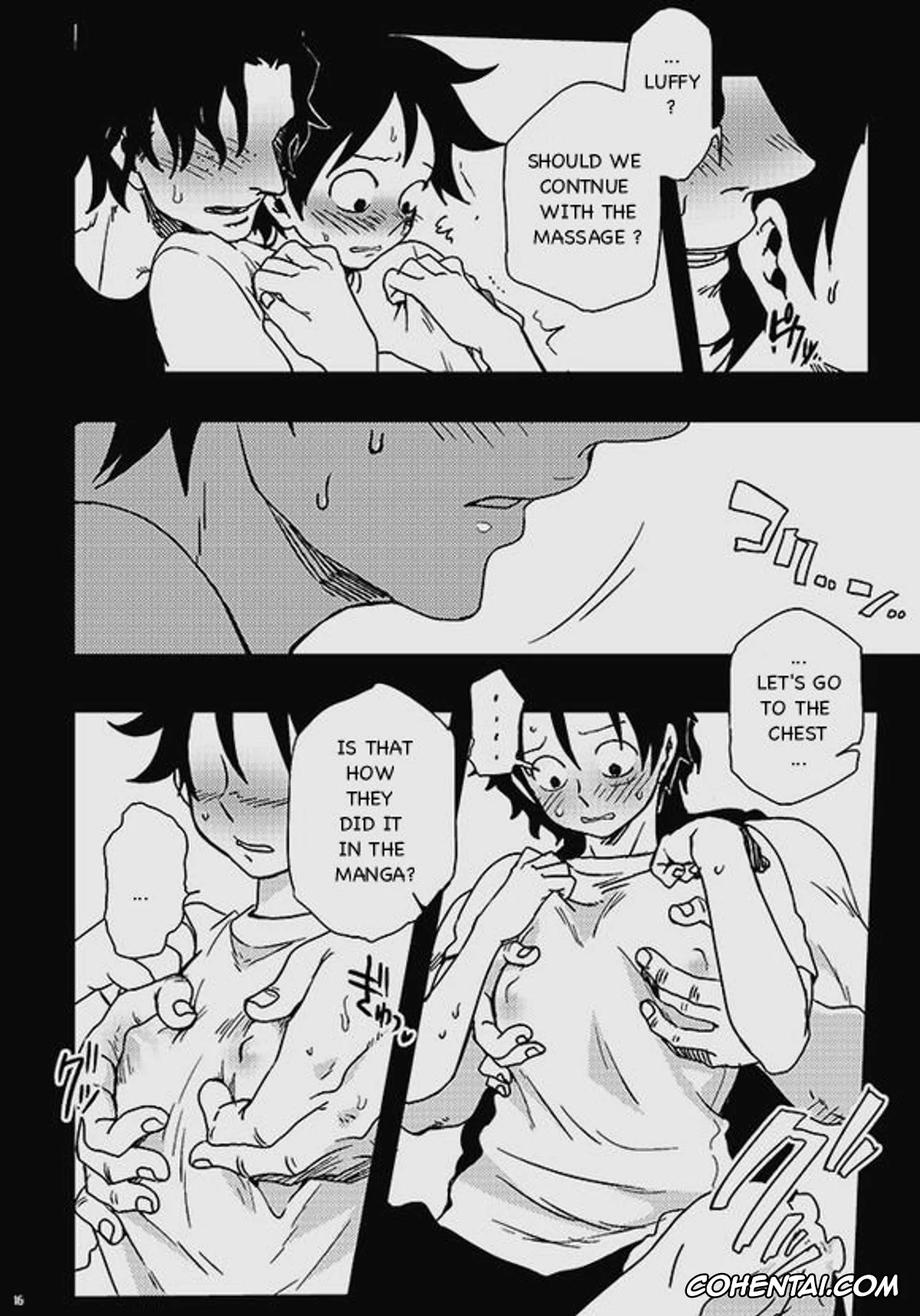 One Piece porno, Monkey D. Luffy porno, Portgas D. Ace porno, Himitsu (One Piece), pagina 14