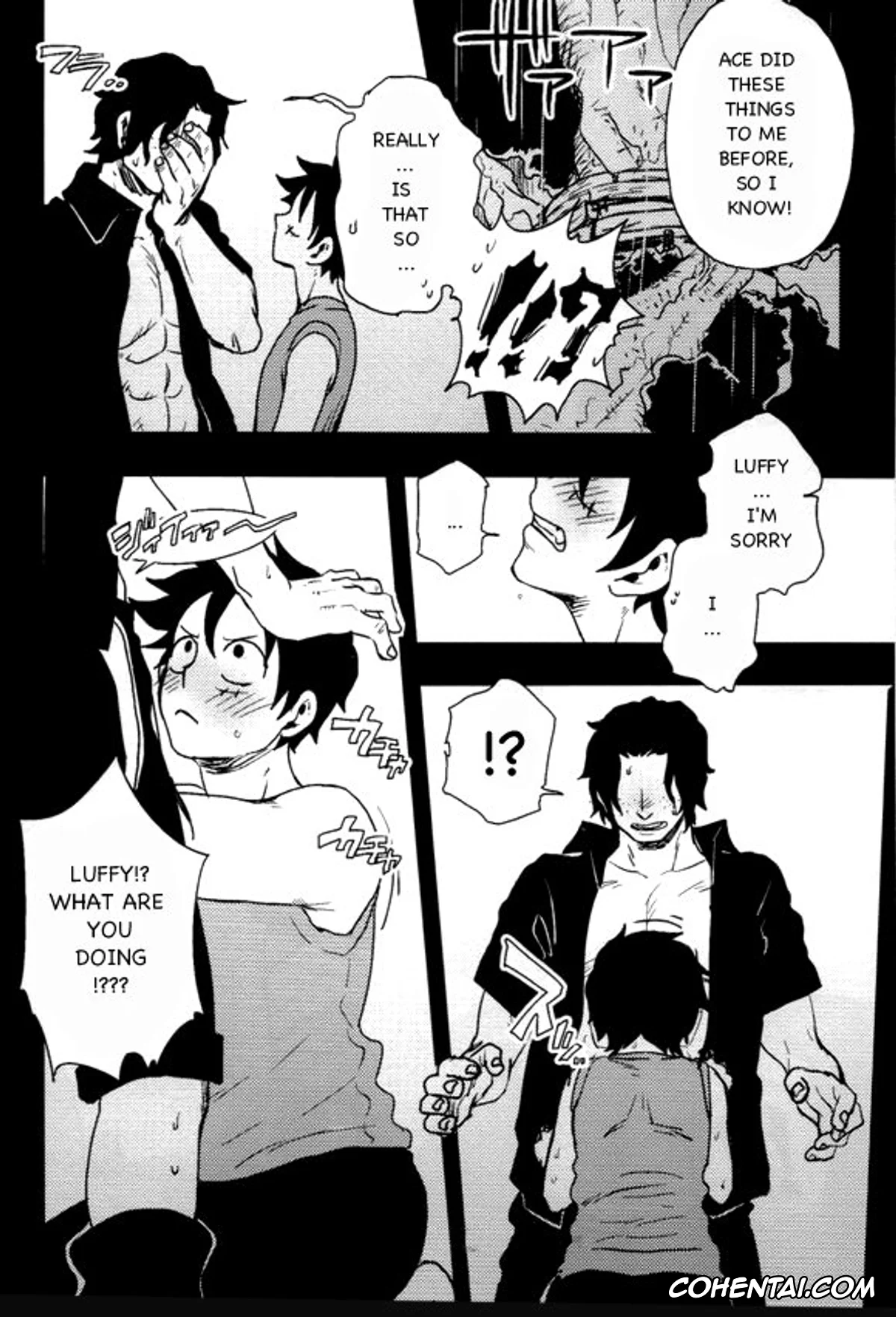 One Piece hentai, Monkey D. Luffy hentai, Portgas D. Ace hentai, Himitsu (One Piece), pagina 36