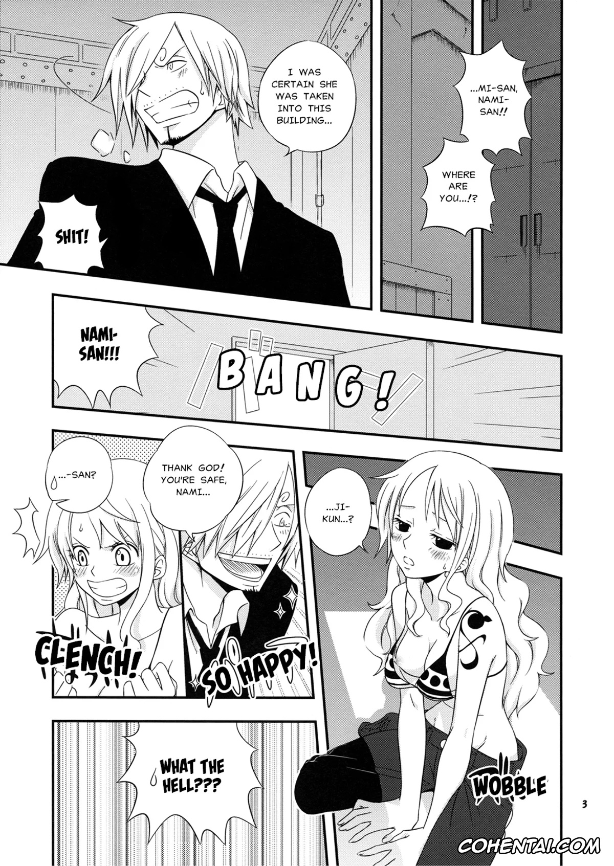 One Piece hentai, Nami hentai, Sanji Vinsmoke hentai, Young And Pretty Lover (One Piece), pagina 3