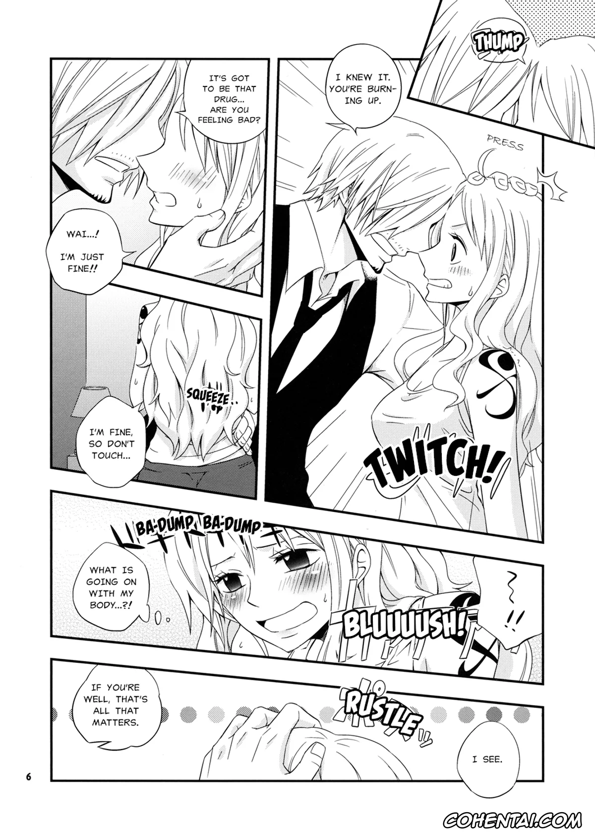 One Piece hentai, Nami hentai, Sanji Vinsmoke hentai, Young And Pretty Lover (One Piece), pagina 6