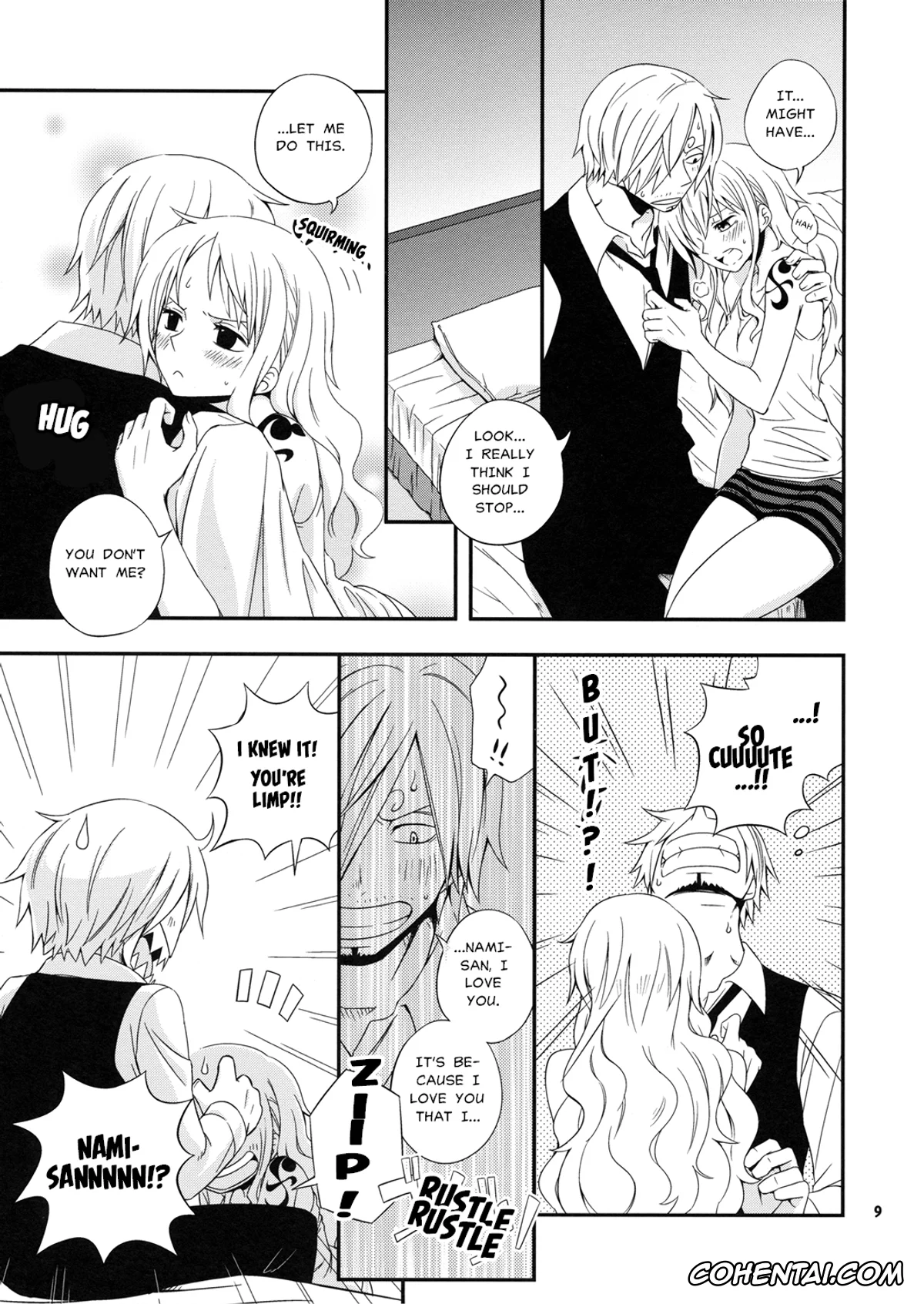 One Piece hentai, Nami hentai, Sanji Vinsmoke hentai, Young And Pretty Lover (One Piece), pagina 9