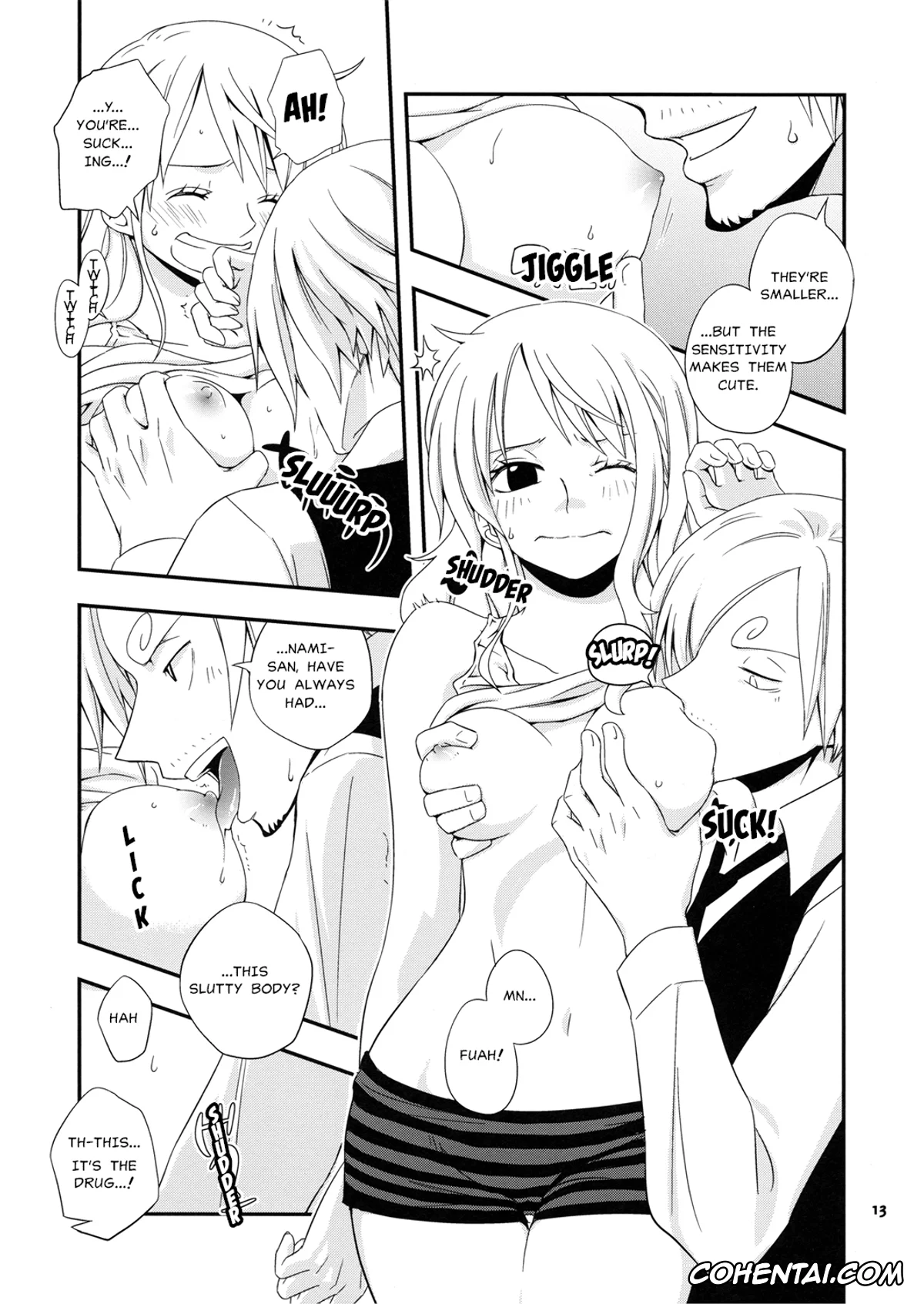 One Piece porno, Nami porno, Sanji Vinsmoke porno, Young And Pretty Lover (One Piece), pagina 14