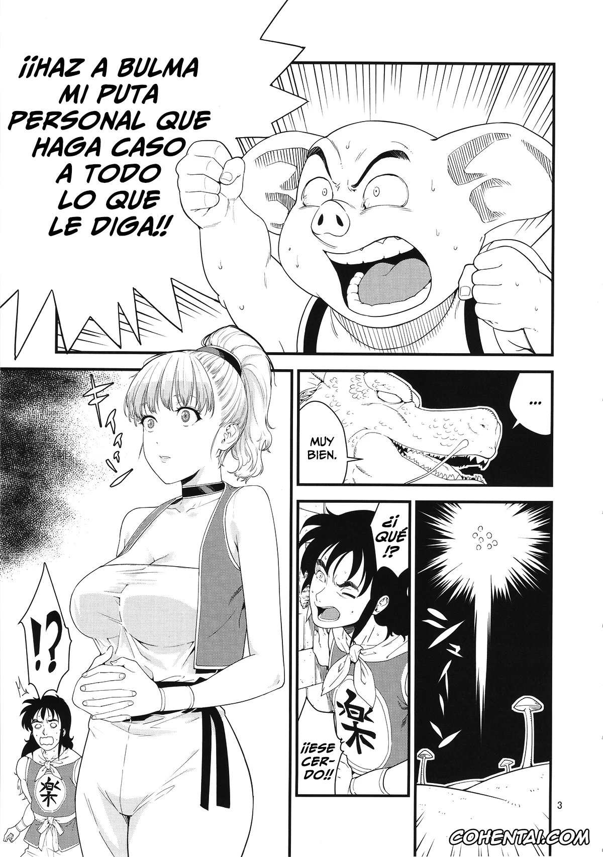 Dragon Ball porno, Bulma Briefs porno, Oolong porno, Buta no Onna (Dragon Ball), pagina 2