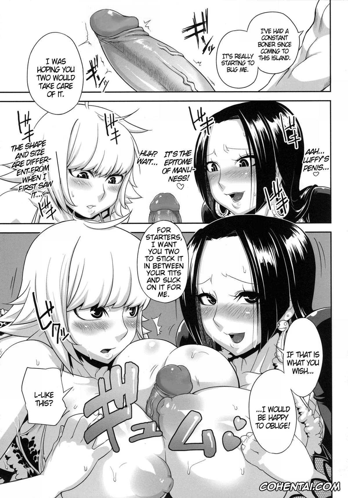 One Piece hentai, Boa Hancock hentai, Marguerite hentai, Monkey D. Luffy hentai, Perona hentai, Roronoa Zoro hentai, Through The Wall (One Piece), pagina 6