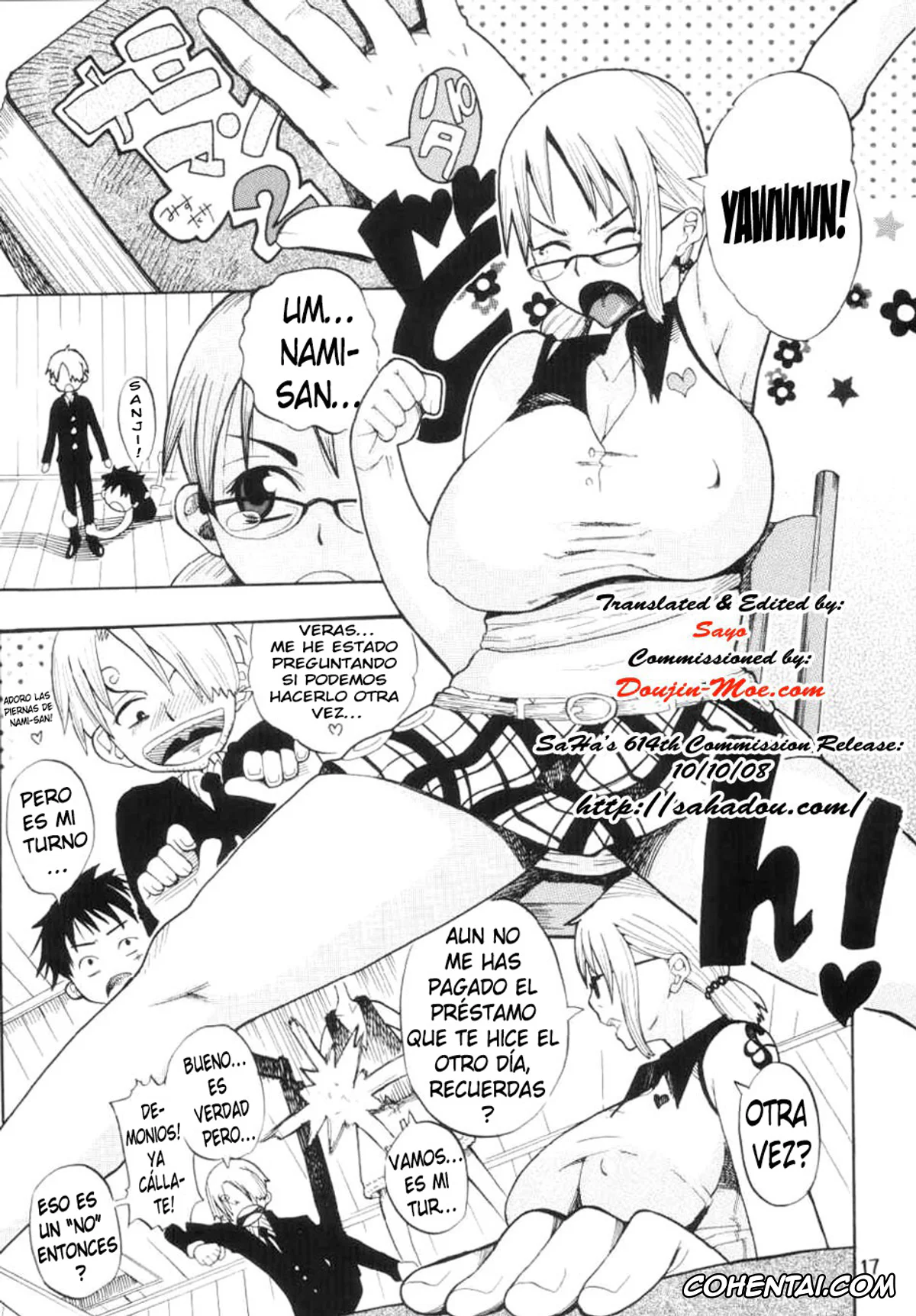 One Piece porno, Monkey D. Luffy porno, Nami porno, Sanji Vinsmoke porno, Nami no Koukai Nisshi Special (One Piece), pagina 17