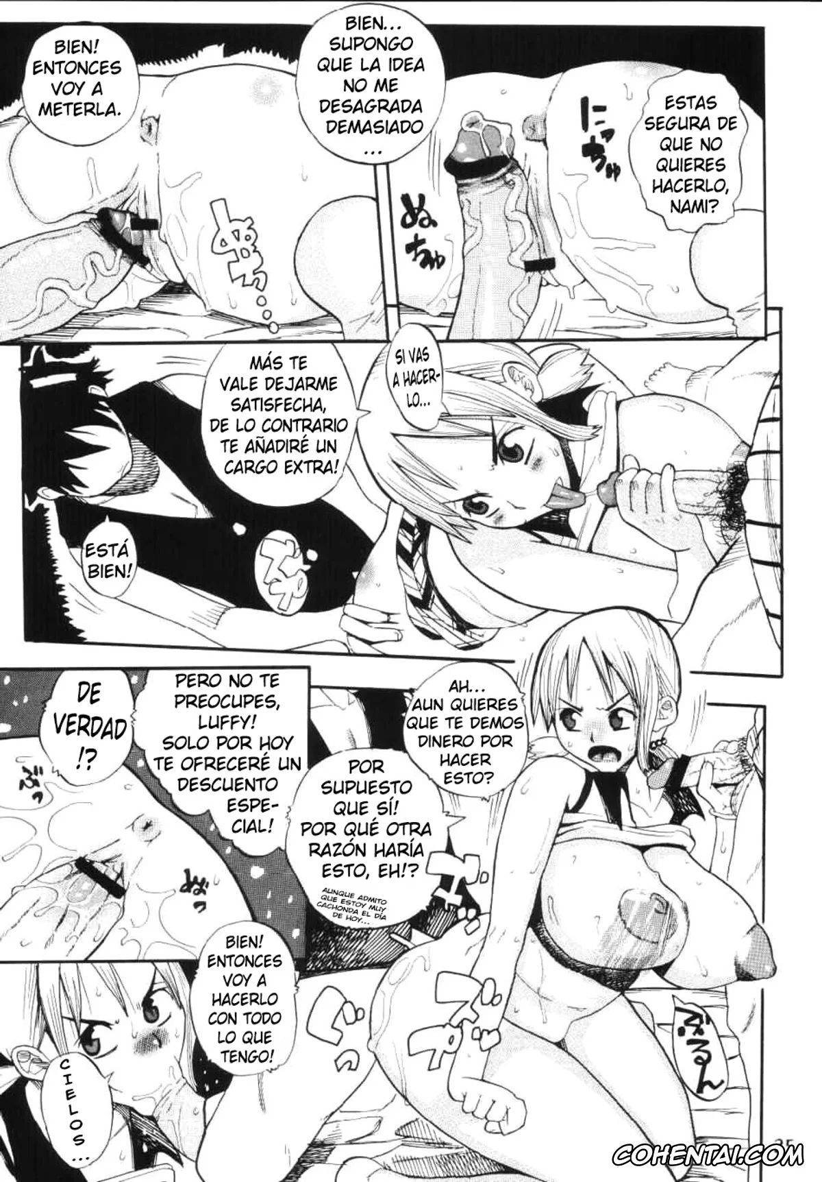 One Piece xxx, Monkey D. Luffy xxx, Nami xxx, Sanji Vinsmoke xxx, Nami no Koukai Nisshi Special (One Piece), pagina 25