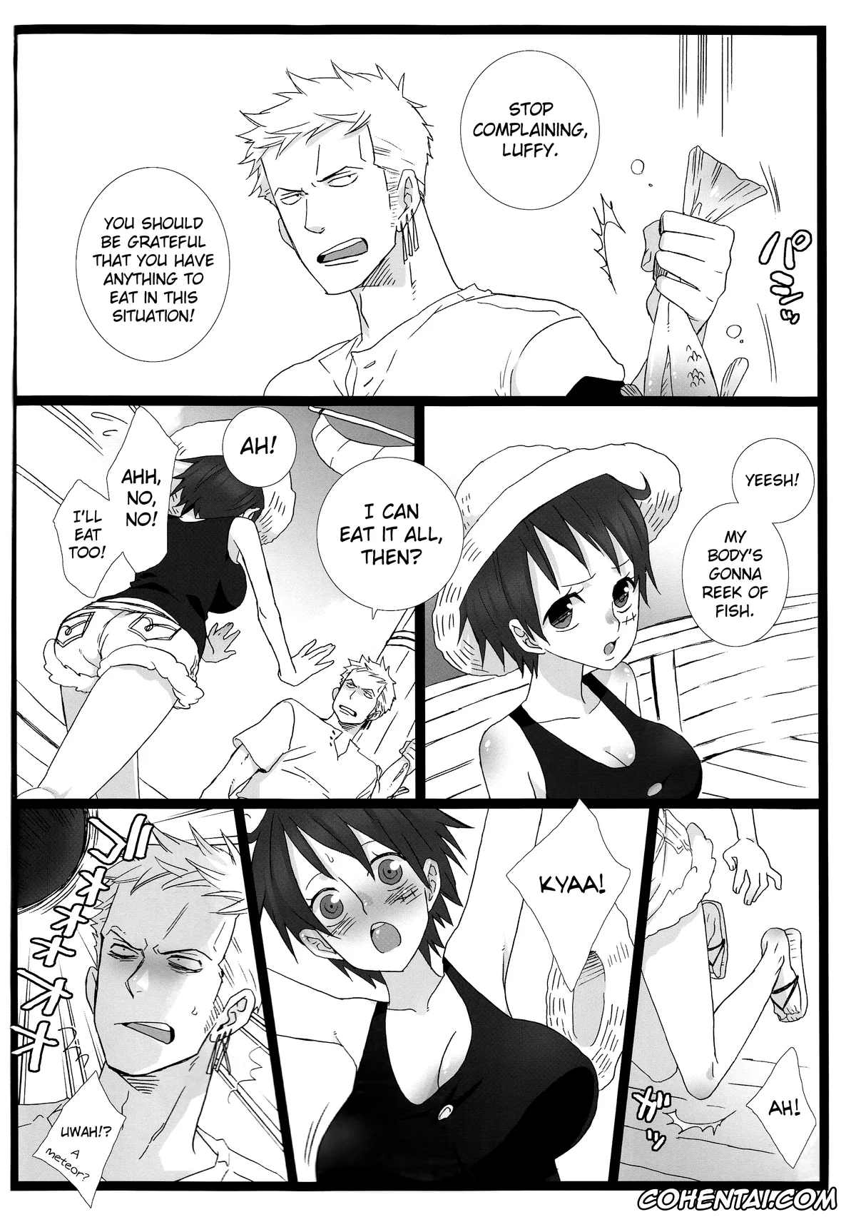 One Piece hentai, Monkey D. Luffy hentai, Roronoa Zoro hentai, Caesar Salad Ontama Nose (One Piece), pagina 6
