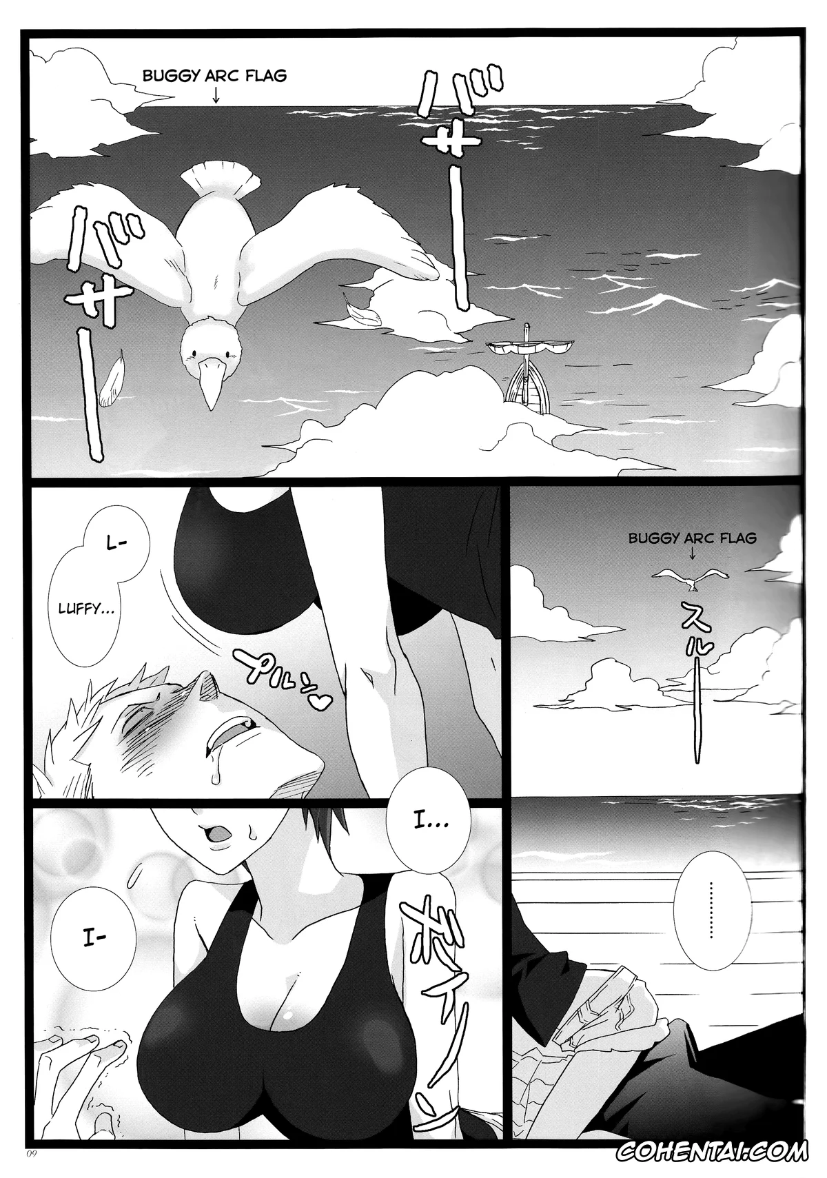 One Piece hentai, Monkey D. Luffy hentai, Roronoa Zoro hentai, Caesar Salad Ontama Nose (One Piece), pagina 9