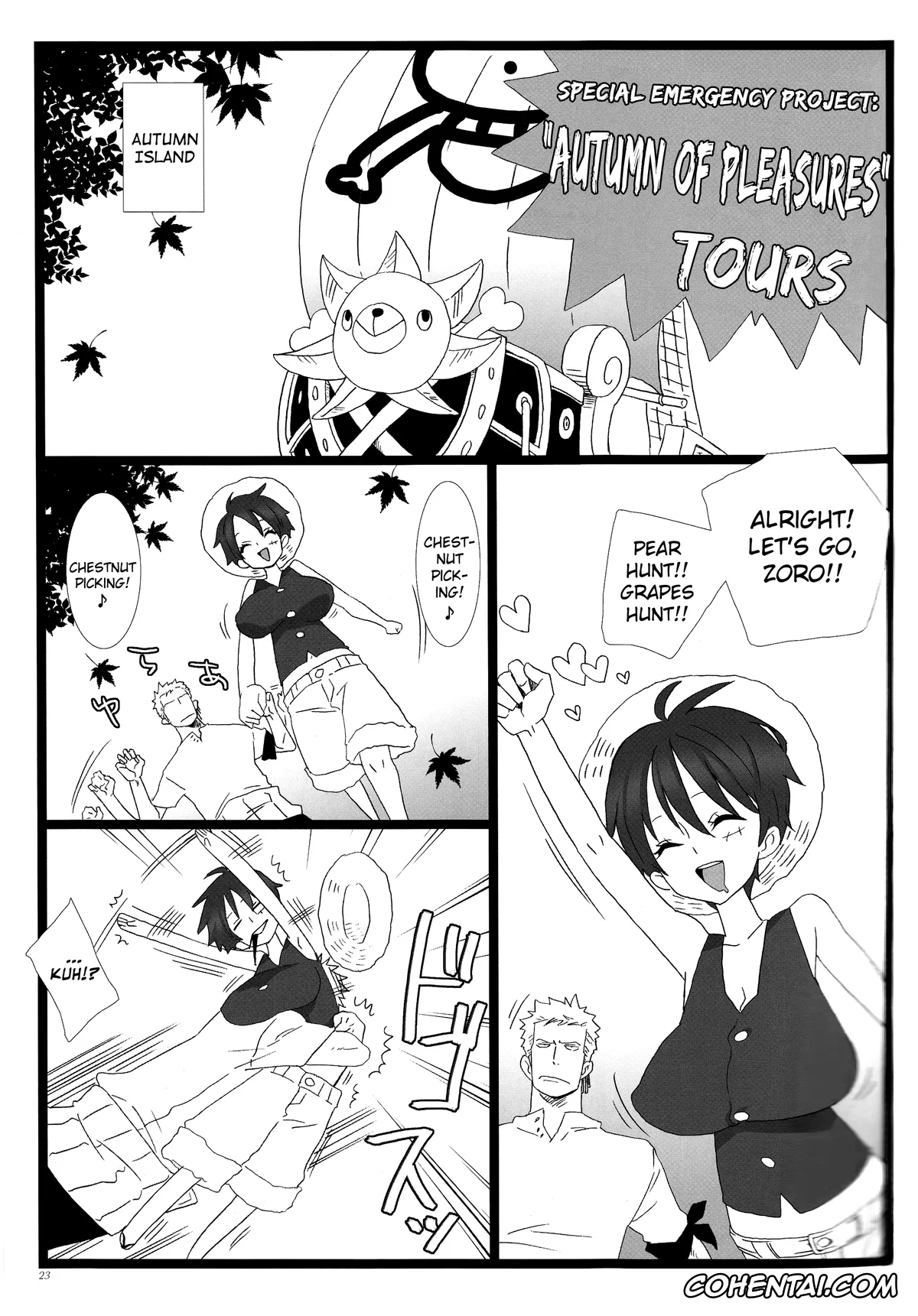 One Piece porno, Monkey D. Luffy porno, Roronoa Zoro porno, Caesar Salad Ontama Nose (One Piece), pagina 23