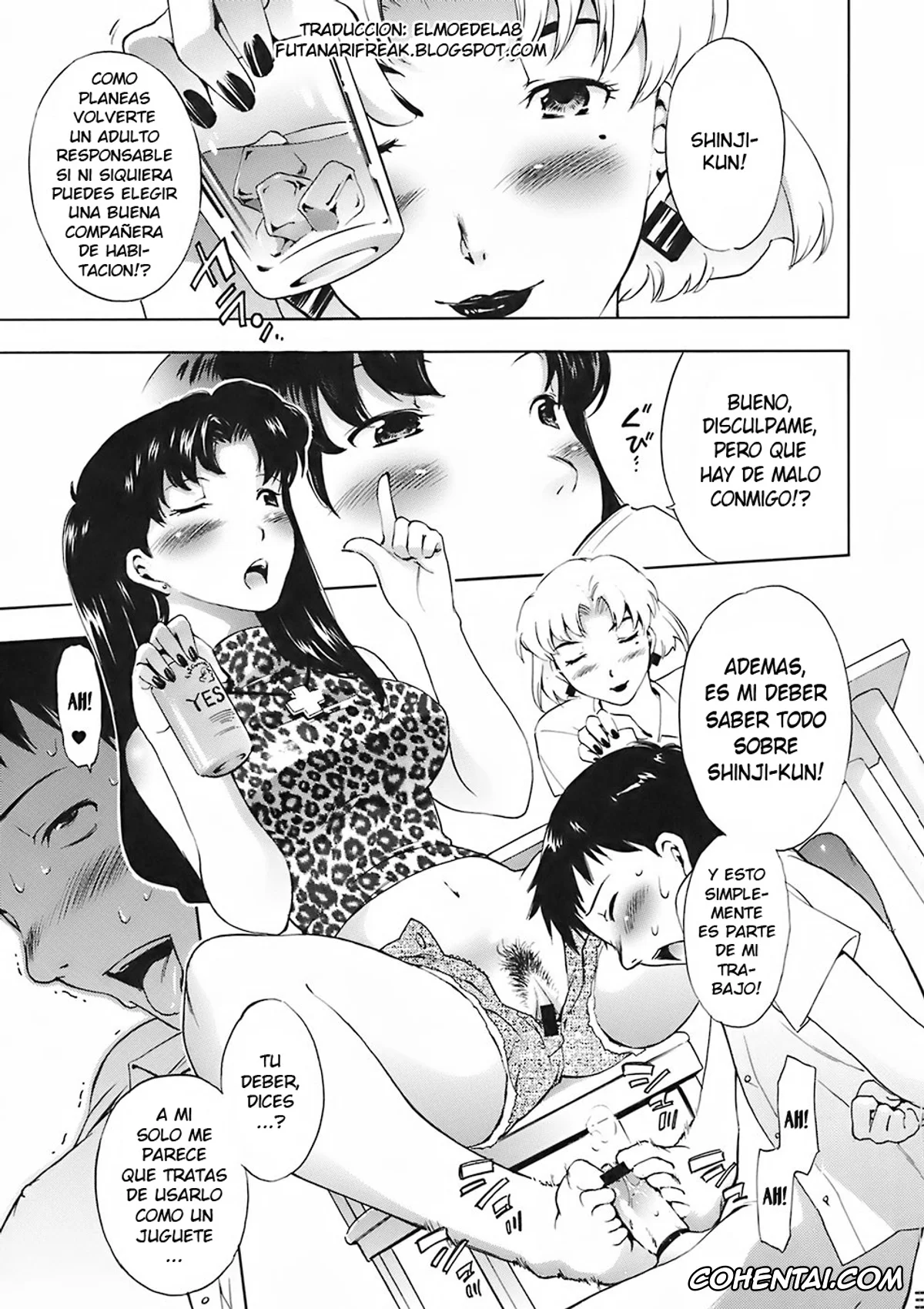 Neon Genesis Evangelion porno, Misato Katsuragi porno, Ritsuko Akagi porno, Shinji Ikari porno, Musen Houkei o Mederu Hon (Neon Genesis Evangelion), pagina 2