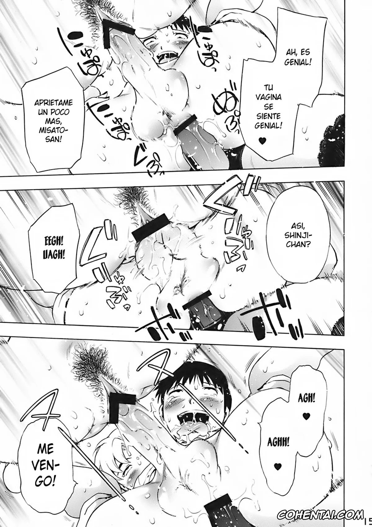 Neon Genesis Evangelion porno, Misato Katsuragi porno, Ritsuko Akagi porno, Shinji Ikari porno, Musen Houkei o Mederu Hon (Neon Genesis Evangelion), pagina 14