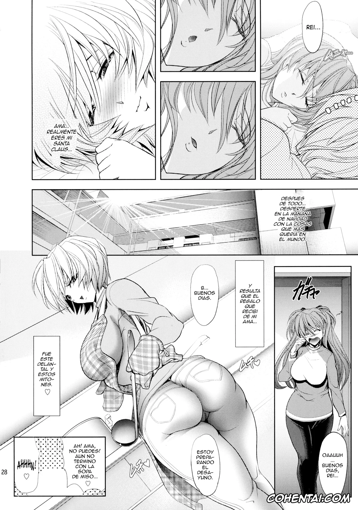 Neon Genesis Evangelion xxx, Asuka Langley Soryu xxx, Mari Illustrious Makinami xxx, Rei Ayanami xxx, Oomisoka (Neon Genesis Evangelion), pagina 28