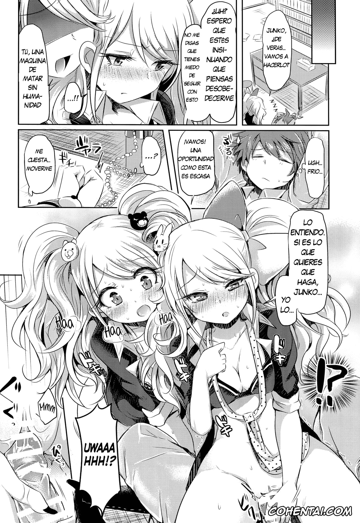 Danganronpa hentai, Doki Doki Literature Club hentai, Junko Enoshima hentai, Makoto Naegi hentai, Mukuro Ikusaba hentai, Sweet Sweet Lost Memory (Danganronpa), pagina 9