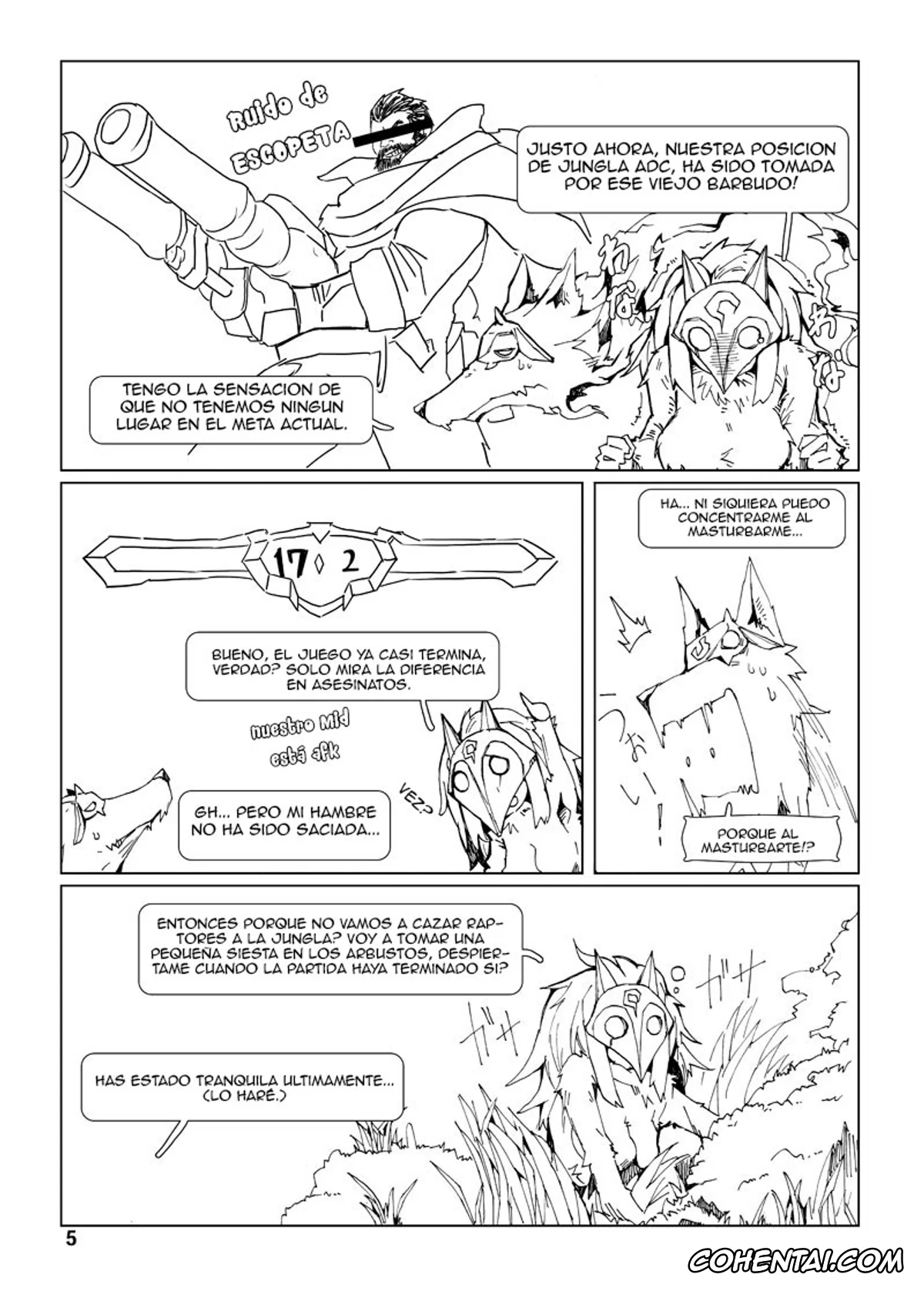 League of Legends porno, Kindred porno, Renekton porno, Teemo porno, How does hunger feel? 3 (League of Legends), pagina 5