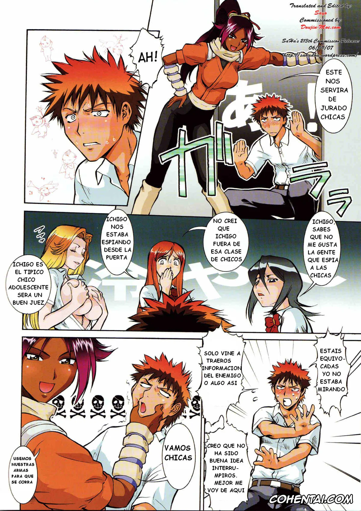 Bleach porno, Ichigo Kurosaki porno, Orihime Inoue porno, Rangiku Matsumoto porno, Rukia Kuchiki porno, Yoruichi Shihoin porno, Bari Etchi (Bleach), pagina 5