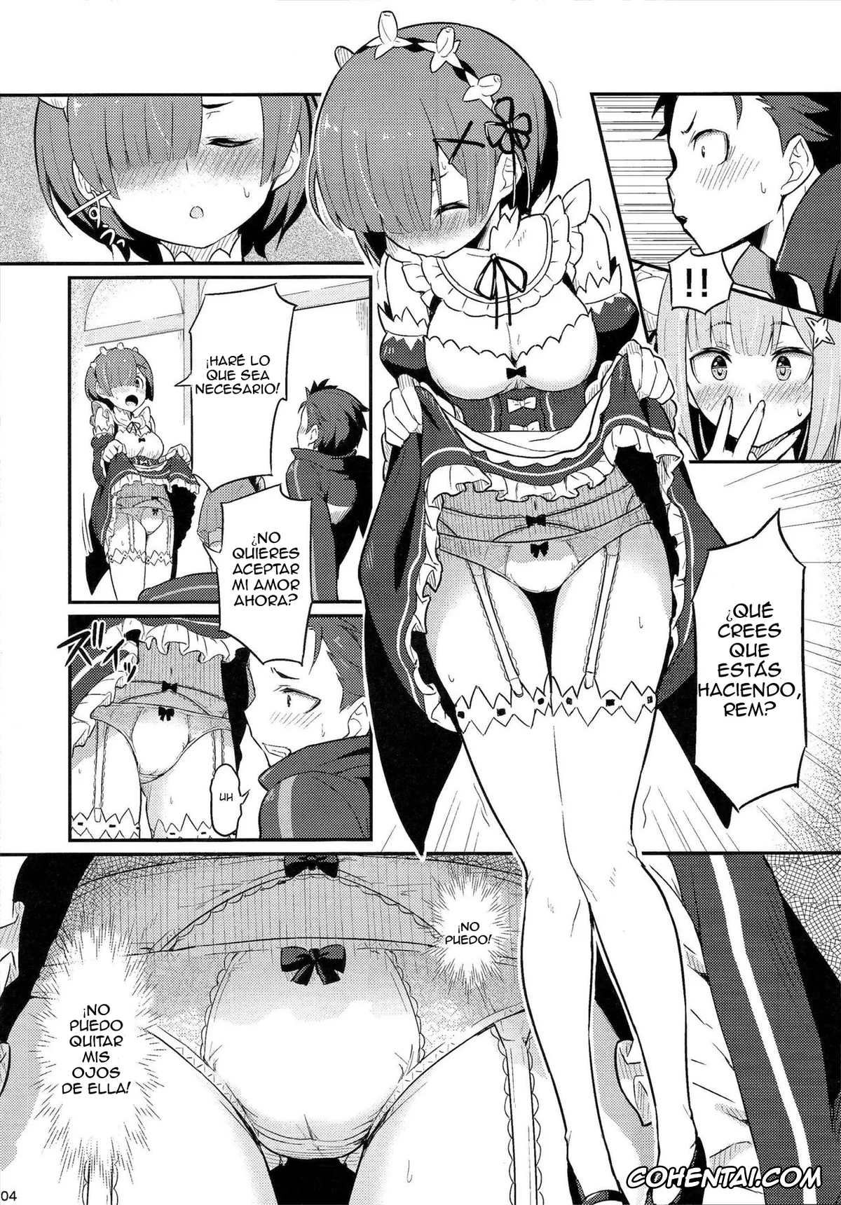 Re:Zero kara Hajimeru Isekai Seikatsu porno, Emilia porno, Rem porno, Subaru Natsuki porno, Rem no Emilia Kuttsuke Daisakusen (Re:Zero kara Hajimeru Isekai Seikatsu), pagina 5