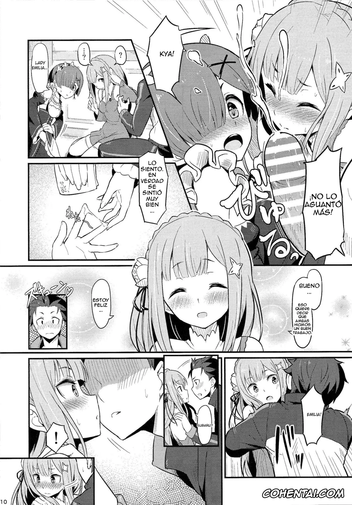 Re:Zero kara Hajimeru Isekai Seikatsu porno, Emilia porno, Rem porno, Subaru Natsuki porno, Rem no Emilia Kuttsuke Daisakusen (Re:Zero kara Hajimeru Isekai Seikatsu), pagina 11