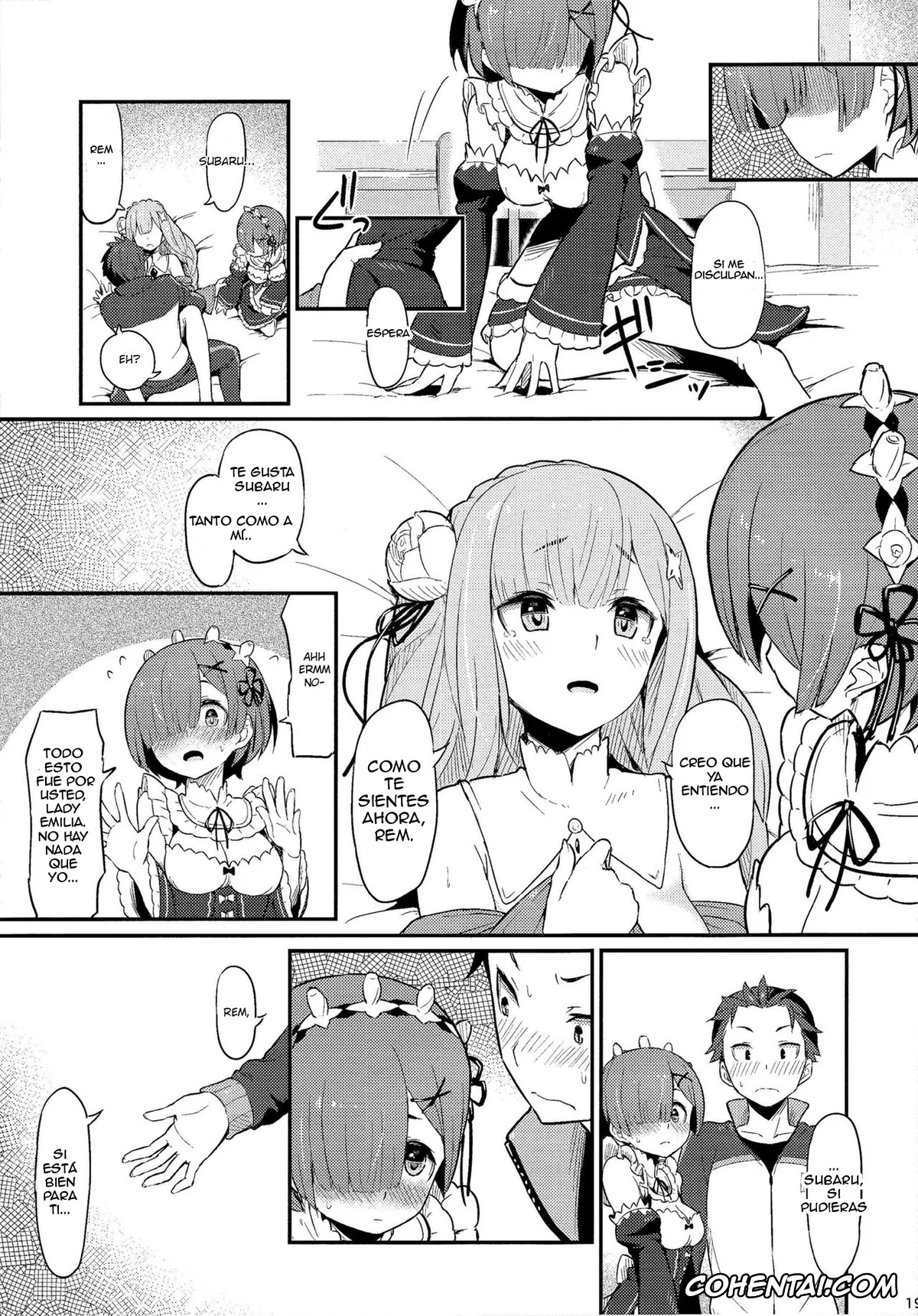 Re:Zero kara Hajimeru Isekai Seikatsu xxx, Emilia xxx, Rem xxx, Subaru Natsuki xxx, Rem no Emilia Kuttsuke Daisakusen (Re:Zero kara Hajimeru Isekai Seikatsu), pagina 19