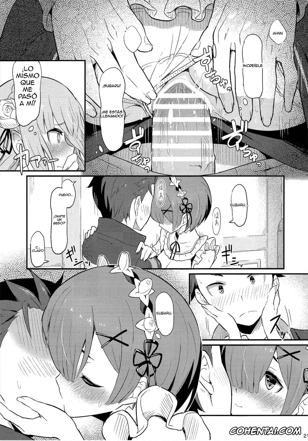 Re:Zero kara Hajimeru Isekai Seikatsu hentai, Emilia hentai, Rem hentai, Subaru Natsuki hentai, Rem no Emilia Kuttsuke Daisakusen (Re:Zero kara Hajimeru Isekai Seikatsu), pagina 21