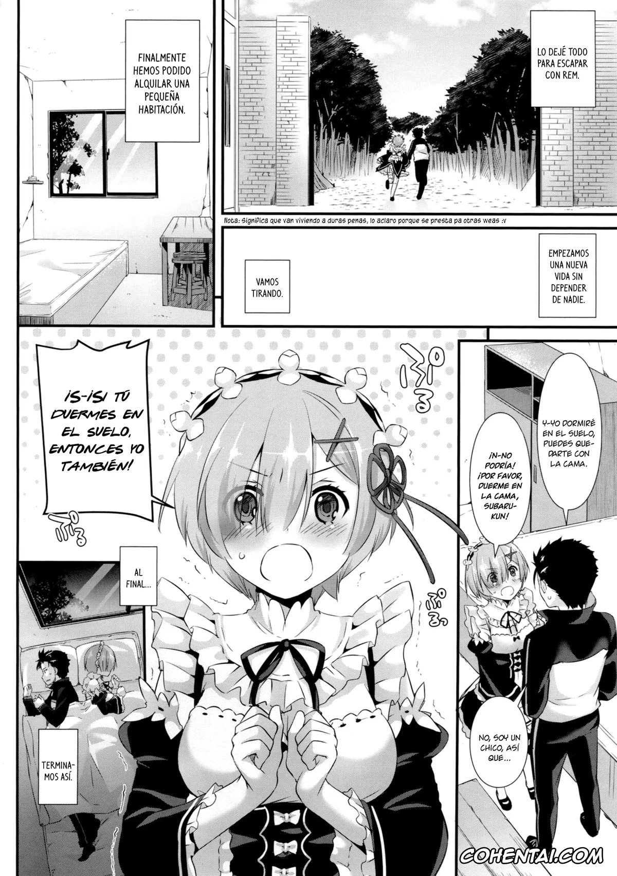Re:Zero kara Hajimeru Isekai Seikatsu hentai, Rem hentai, Subaru Natsuki hentai, D.L. action 110 (Re:Zero Kara Hajimeru Isekai Seikatsu), pagina 3