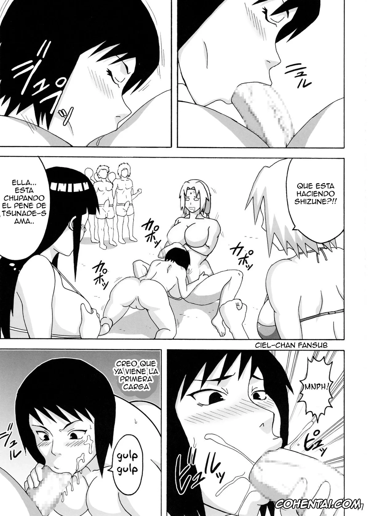 NARUTO hentai, Sakura Haruno hentai, Shizune hentai, Temari hentai, Tsunade hentai, Konoha Girls In The Beach (Naruto), pagina 6