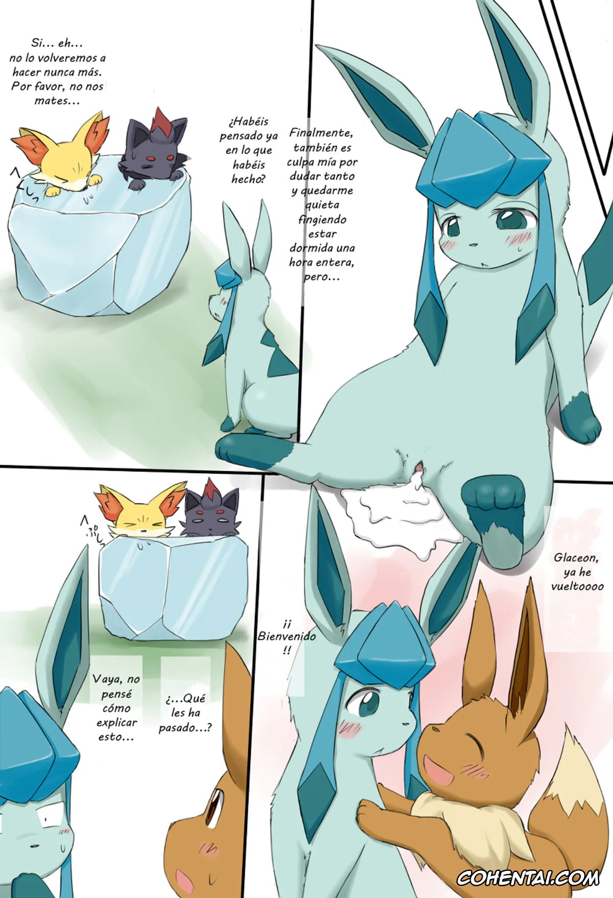 Pokemon | Pocket Monsters xxx, Eevee xxx, Fennekin xxx, Glaceon xxx, Jolteon xxx, Zorua xxx, A Troublesome Brother (Pokémon), pagina 16