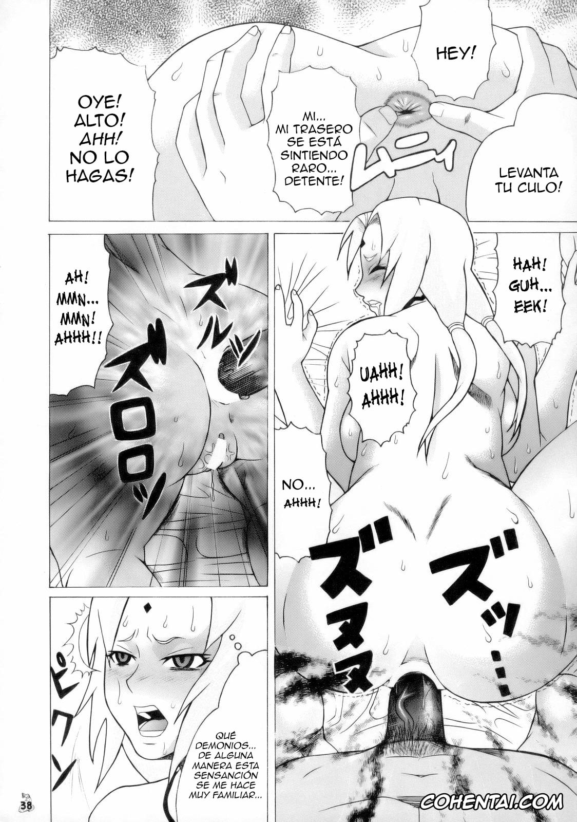 NARUTO porno, Jiraiya porno, Tsunade porno, Nurunuru Namekuji Hime 3-bon Shoubu (Ivy to Tsunade o Yaru Dake no Hon) (Naruto), pagina 17