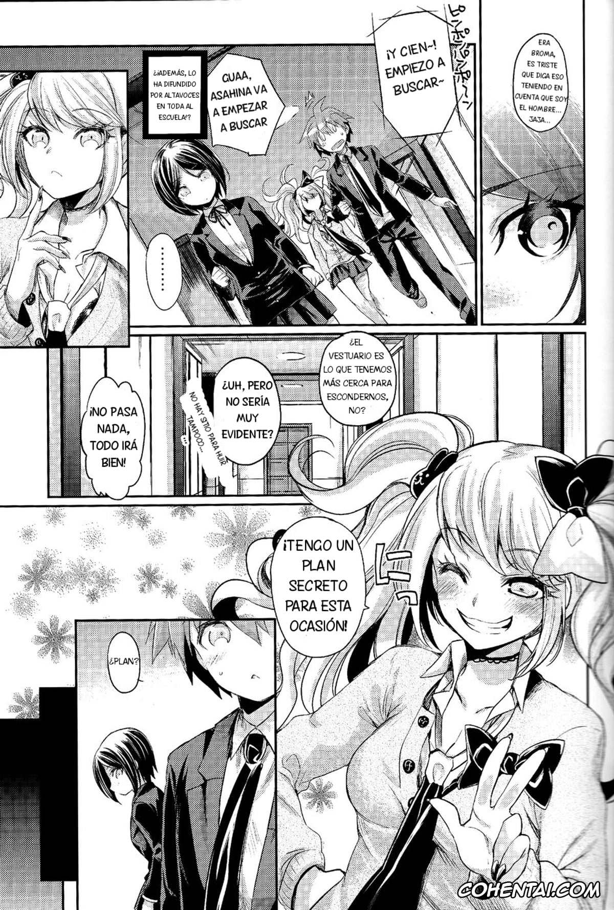 Danganronpa porno, Junko Enoshima porno, Makoto Naegi porno, Mukuro Ikusaba porno, Zetsubou☆Locker Room ~Zetsubou☆Rocker Room~ (Danganronpa), pagina 8