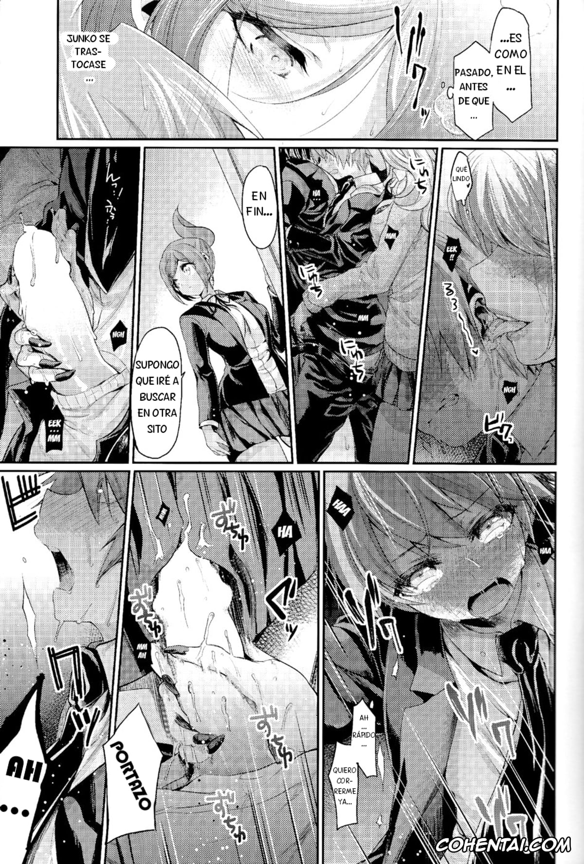 Danganronpa porno, Junko Enoshima porno, Makoto Naegi porno, Mukuro Ikusaba porno, Zetsubou☆Locker Room ~Zetsubou☆Rocker Room~ (Danganronpa), pagina 14