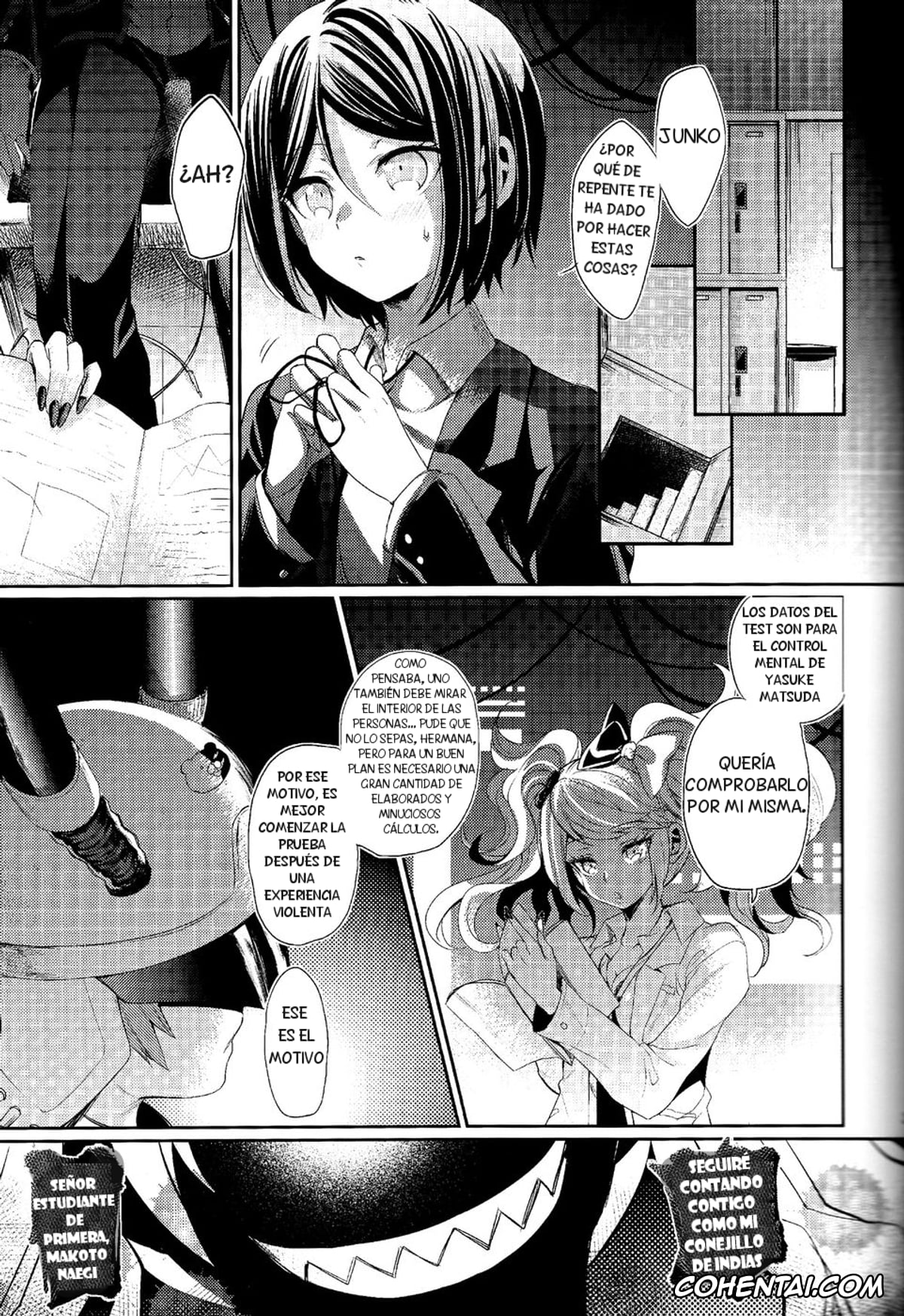Danganronpa hentai, Junko Enoshima hentai, Makoto Naegi hentai, Mukuro Ikusaba hentai, Zetsubou☆Locker Room ~Zetsubou☆Rocker Room~ (Danganronpa), pagina 24