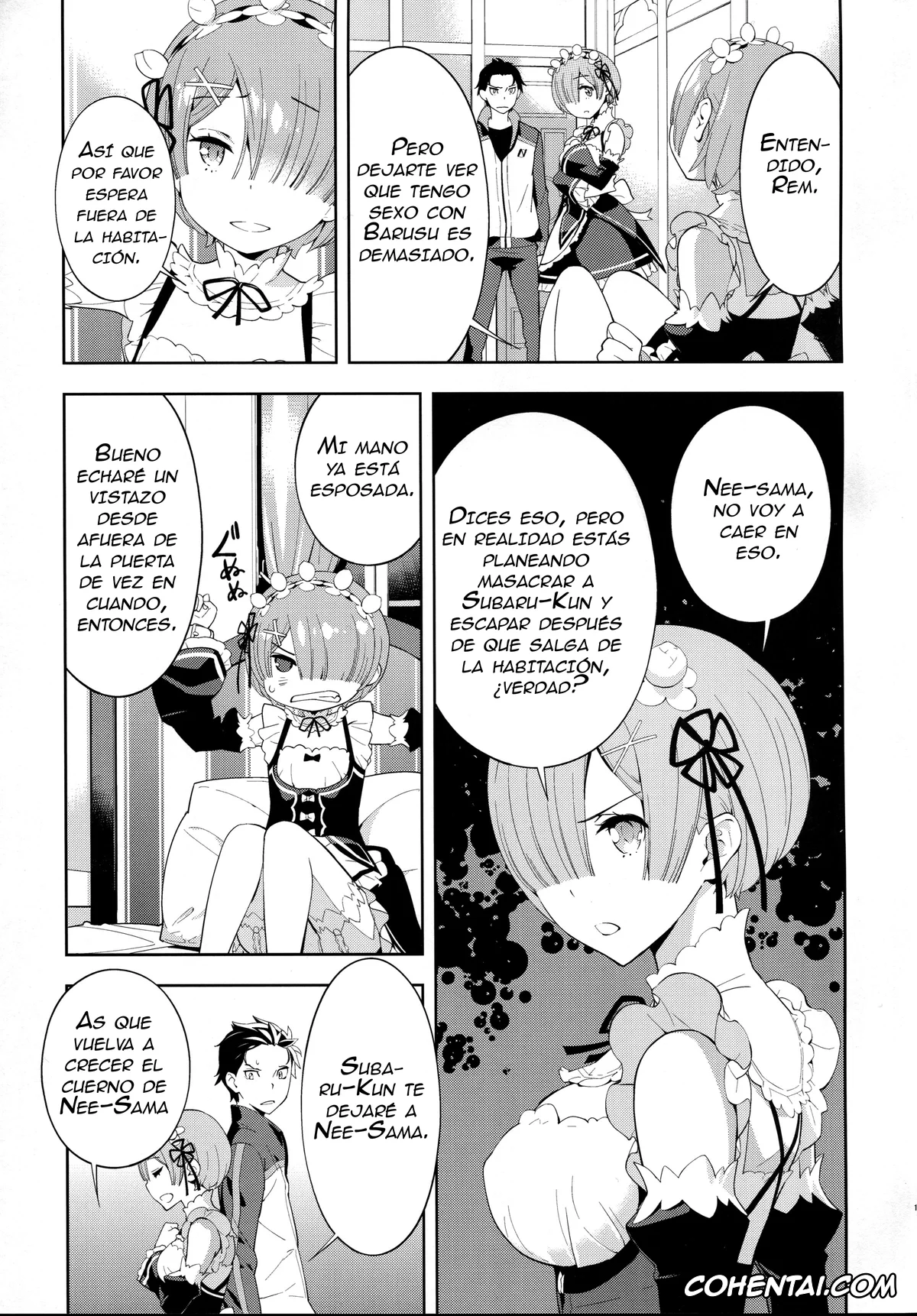 Re:Zero kara Hajimeru Isekai Seikatsu porno, Ram porno, Rem porno, Subaru Natsuki porno, CHOICE 2 (Re:Zero kara Hajimeru Isekai Seikatsu), pagina 14