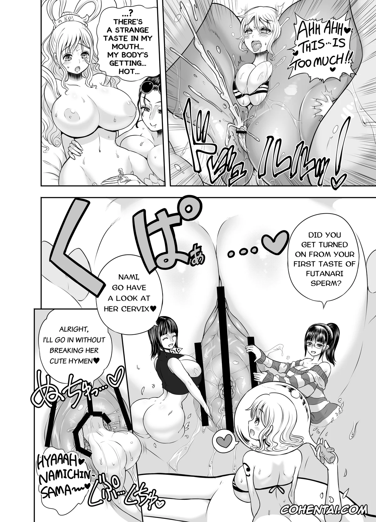 One Piece hentai, Nami hentai, Nico Robin hentai, Shirahoshi hentai, Midare Saki Ningyo Hime (Midare Saki Joshuu Kaizoku Soushuuhen) (One Piece), pagina 9
