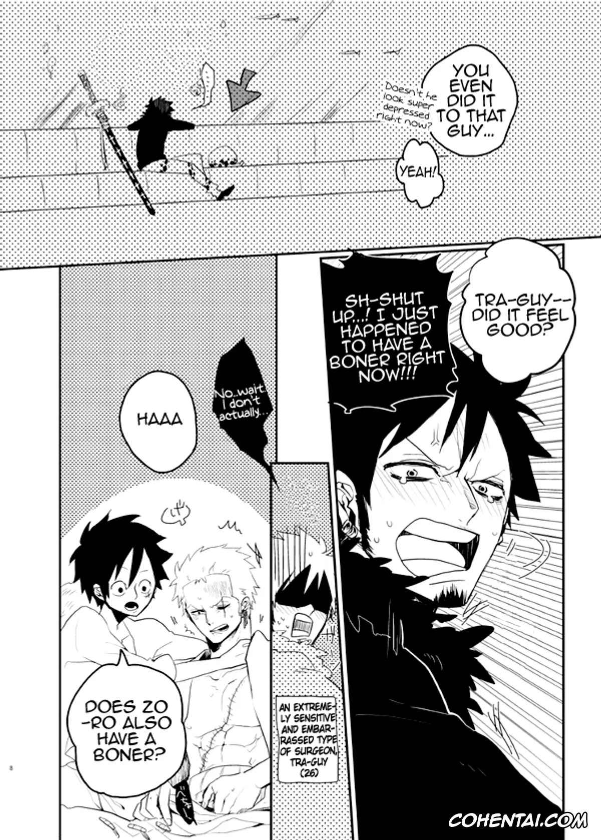 One Piece xxx, Monkey D. Luffy xxx, Roronoa Zoro xxx, Trafalgar Law xxx, Mischief Voice (One Piece), pagina 7