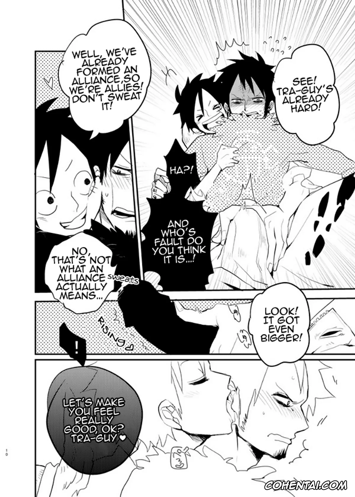 One Piece hentai, Monkey D. Luffy hentai, Roronoa Zoro hentai, Trafalgar Law hentai, Mischief Voice (One Piece), pagina 9