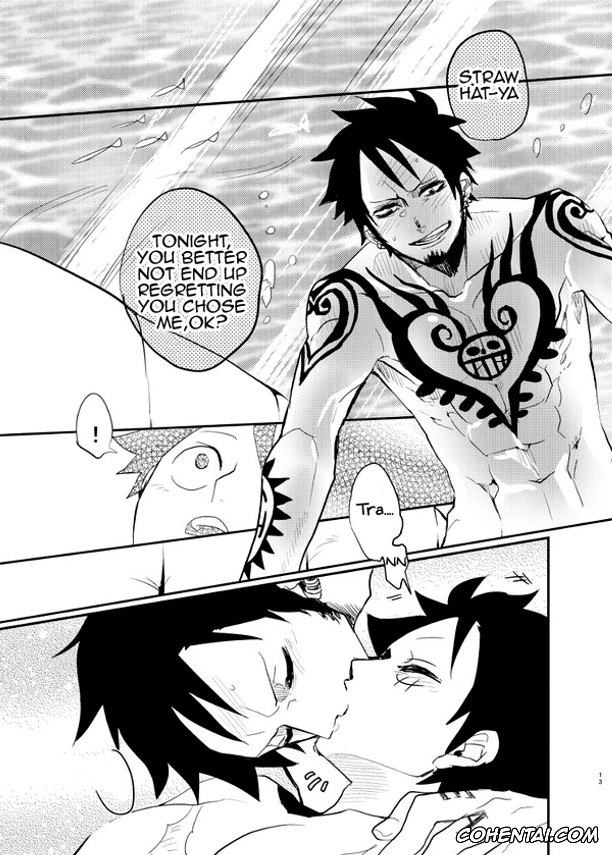 One Piece hentai, Monkey D. Luffy hentai, Roronoa Zoro hentai, Trafalgar Law hentai, Mischief Voice (One Piece), pagina 12